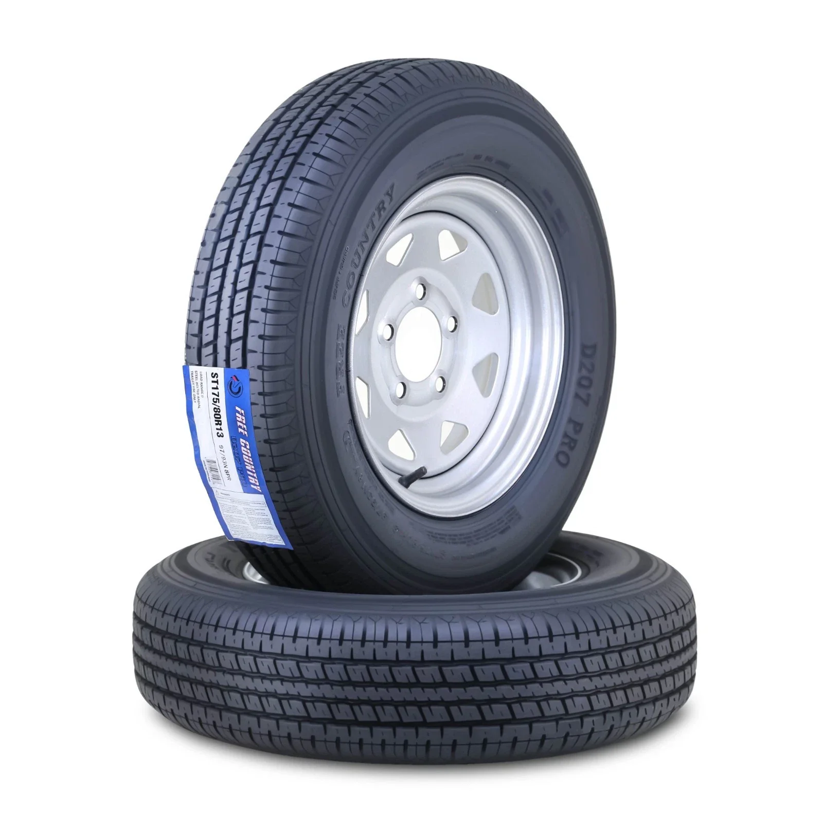 Trailer Tire Professional with Durable Construction, Set of 2 - ST175 - Standard Series Model 3B84AE