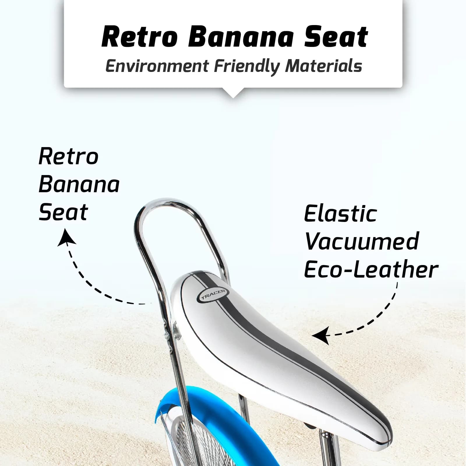 Stylish Cruiser Bike with Adjustable Seat Height, Lightweight, 20 inch Wheels - Blue Model 4CD5A1