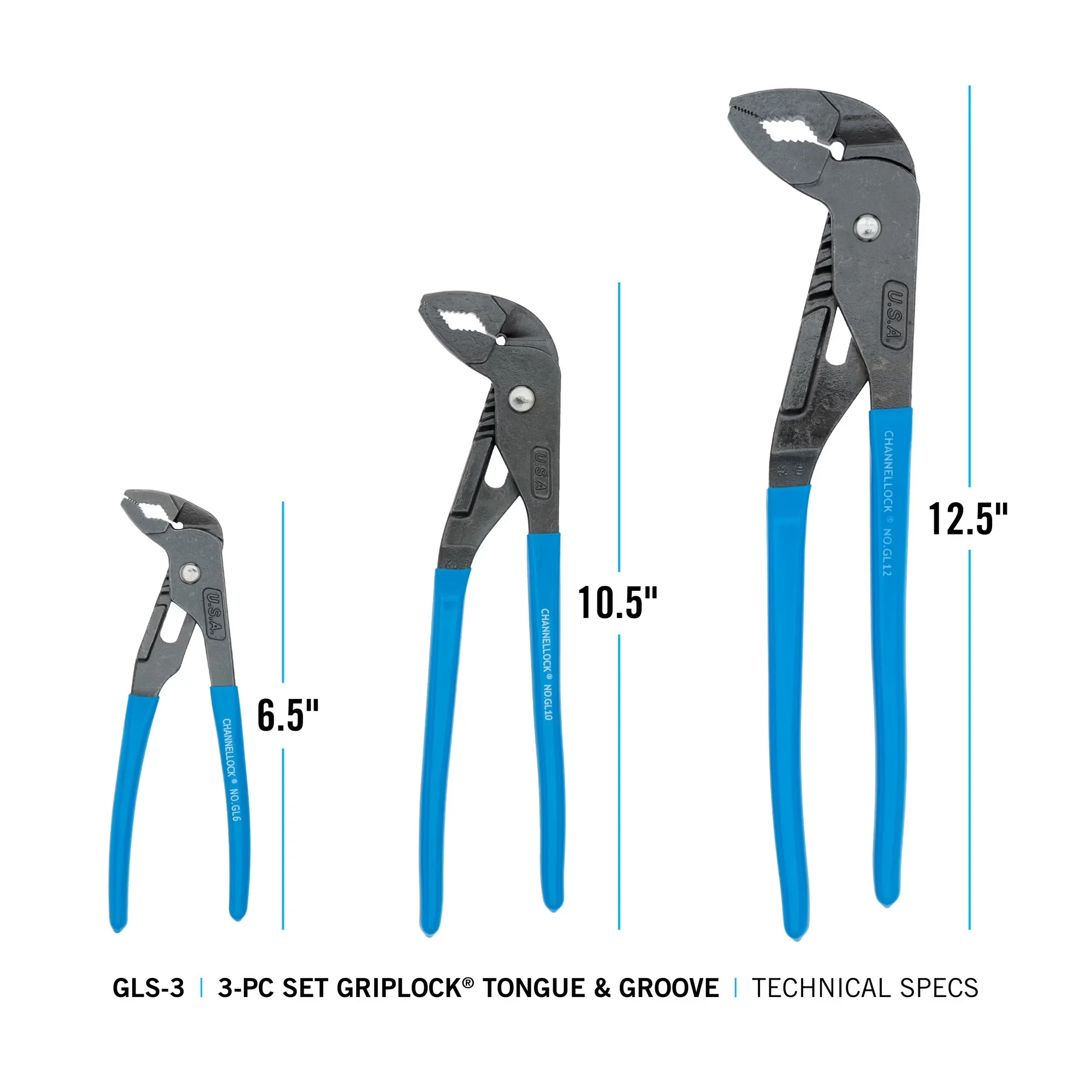 Professional Hand Tool Set with Ergonomic Handle, Includes 6.5, Made in USA - Model 043053