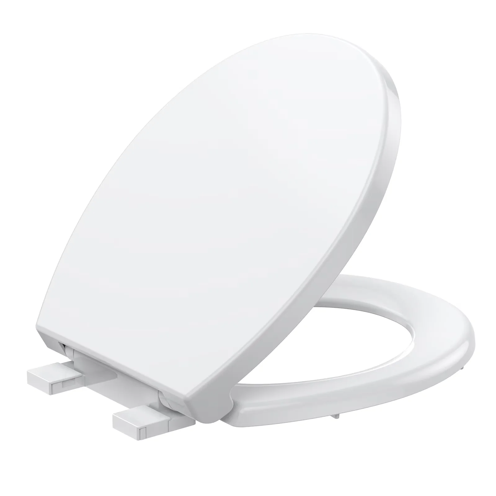 Durable Toilet Seats And Lid with Quick Release, Homfan Round Seat, Quick Top Mount Seat White - Plastic White Model ED0469