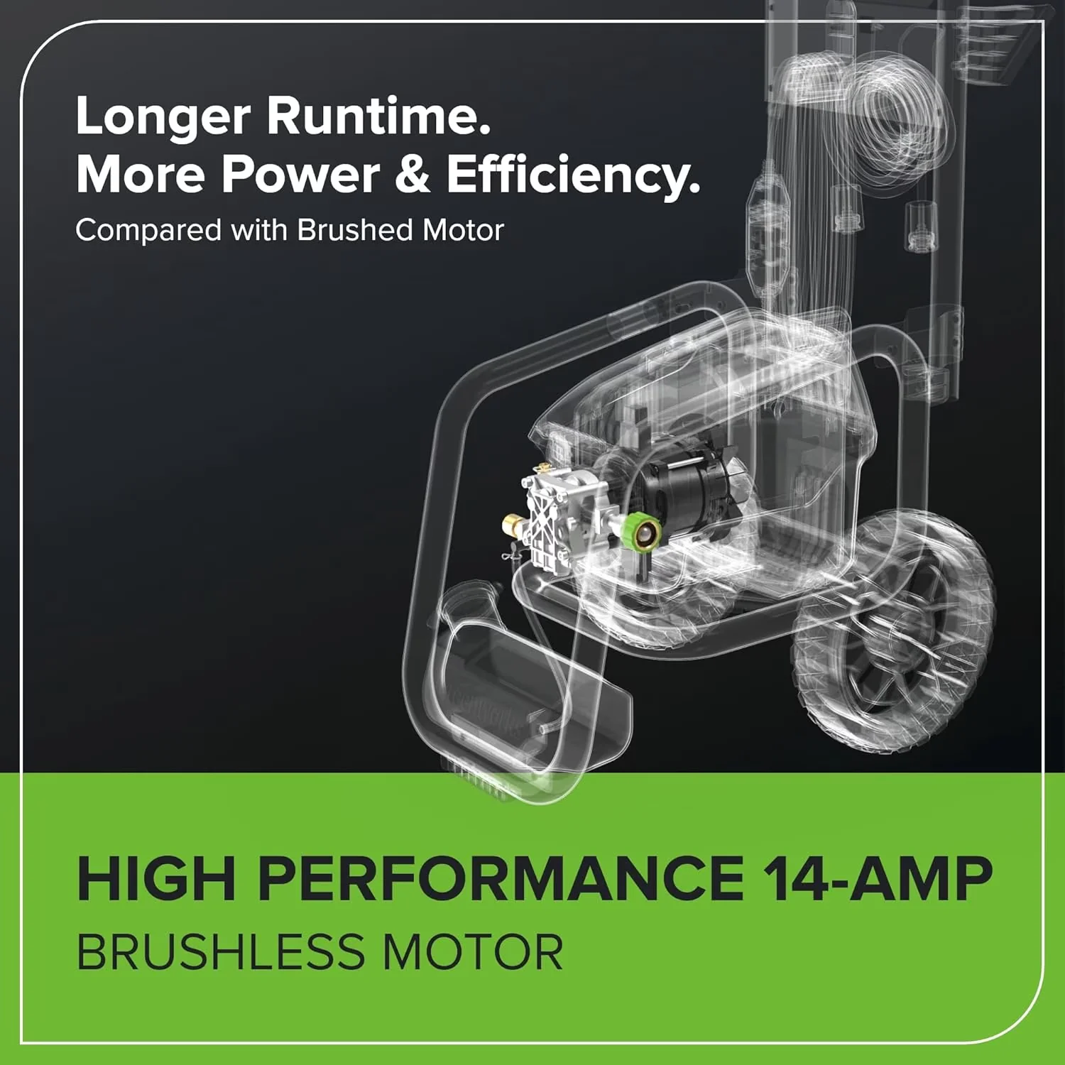 Essential Pressure Washer with Chemical / Detergent Injection, Adjustable Wand, Kink Free Hose - Model 6F7160