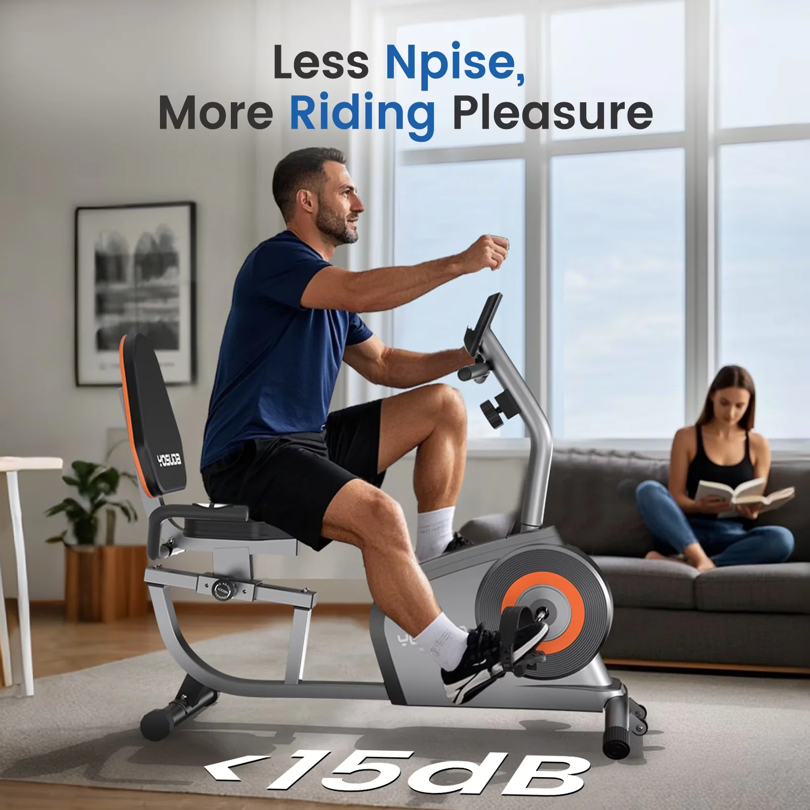 Essential Home Gym with Adjustable, Recumbent Exercise Bike - Low Maintenance Model C7199C