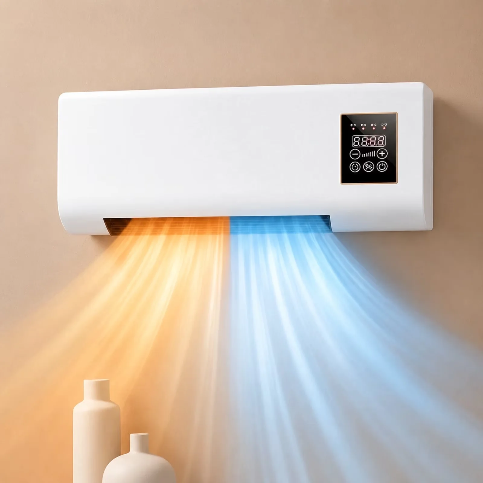 Air Conditioner Essential with 12000 BTU, Overload Protection, Remote Controlled - White for Home Office, Bedroom Model 8CDAFC