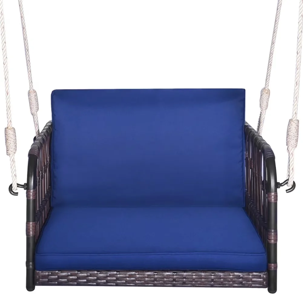 Patio Chair Innovative with Modern, Color of Rattan:Mix Brown - Metal, Pe Rattan, Sponge, Pp Cotton, Non-Woven Fabric, Polyester Blue... Model A4C118