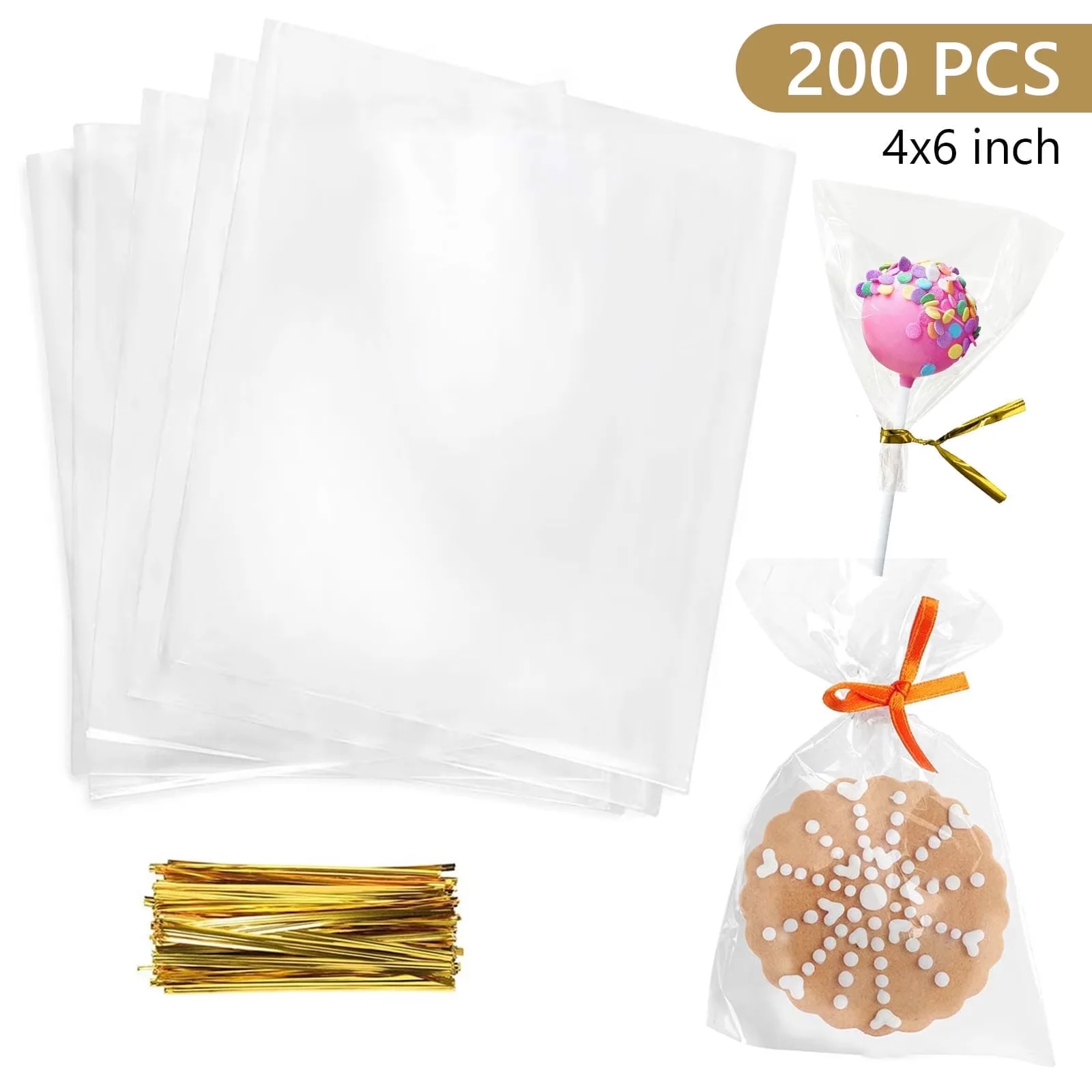 Modern Moving with Multipurpose, Sturdy, Ties Plastic Clear Treat Bag - Opp for Party, Small Model 9F1E11