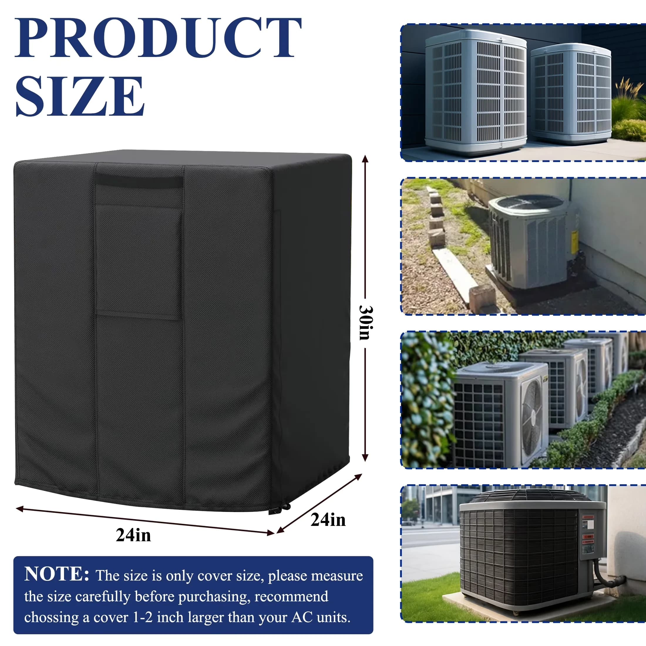 Innovative Air Conditioner with Waterproof, Covers - Oxford Cloth Black Model E2E5BE