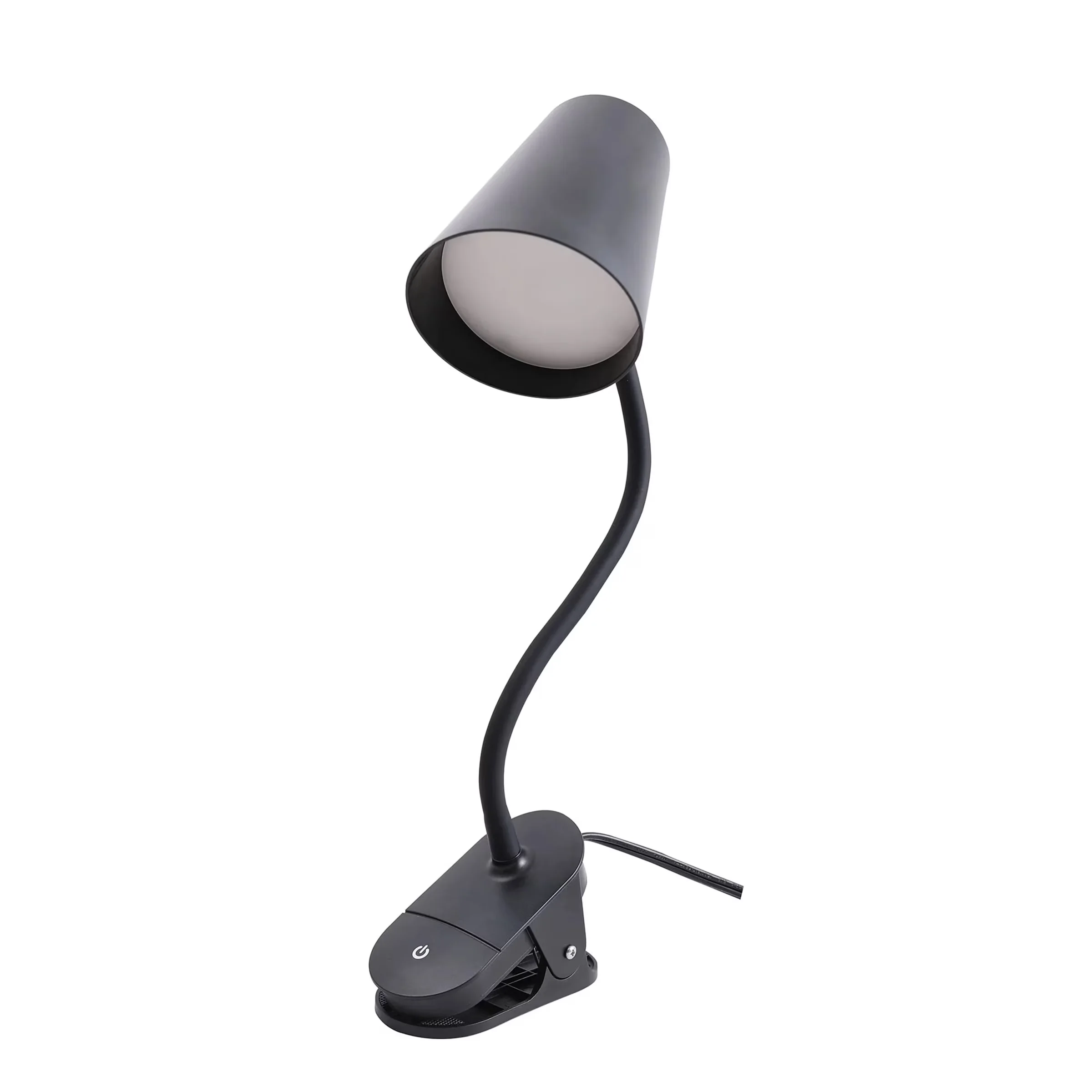 Innovative Desk Lamp with LED, Clip-On Lamps, LED Clip - Black Plastic Model E28EAD