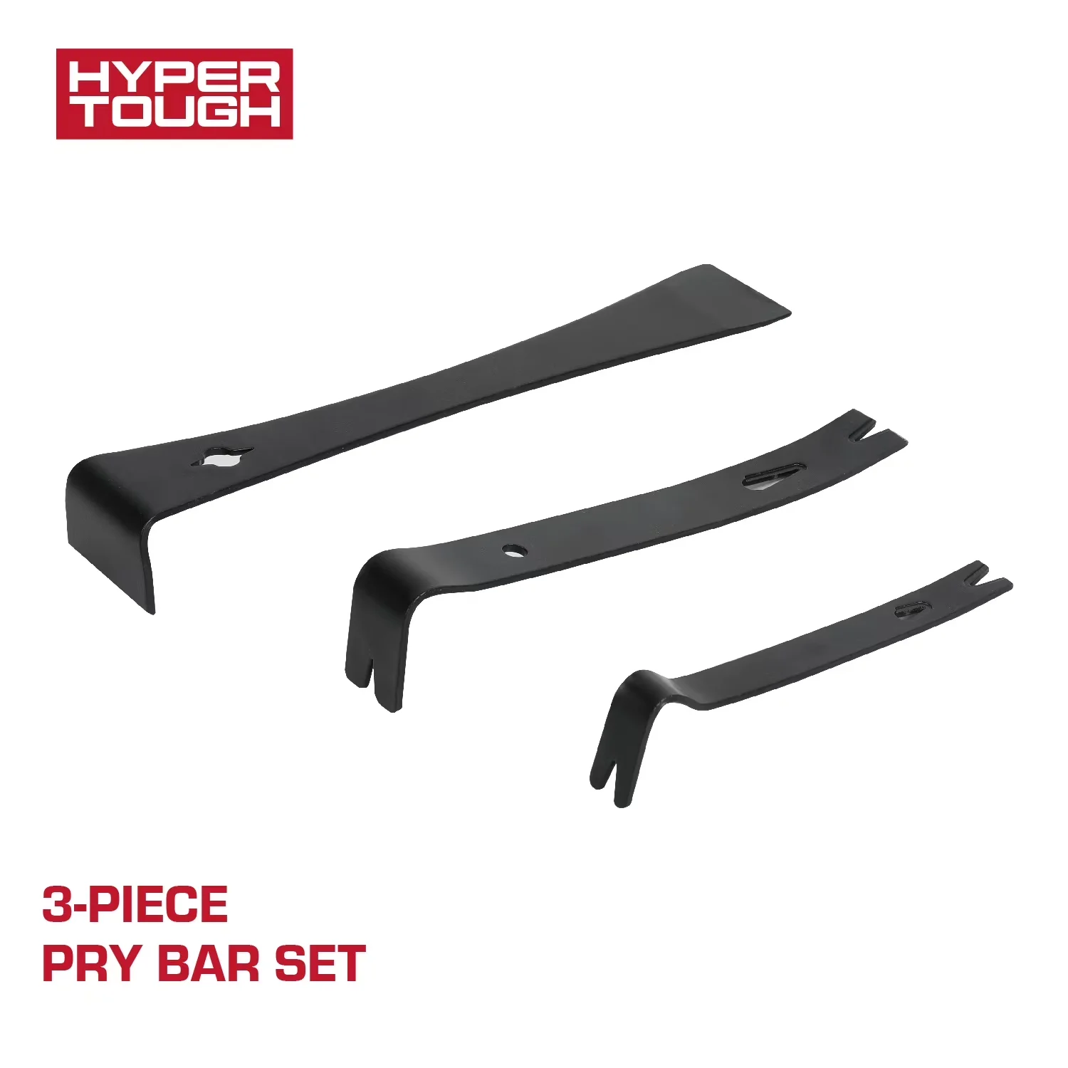 Modern Hand Tool with Easy To Operate, 3-piece Pry Bar Set, 9-1/2-inch - Black Alloy Steel Model 118F0D