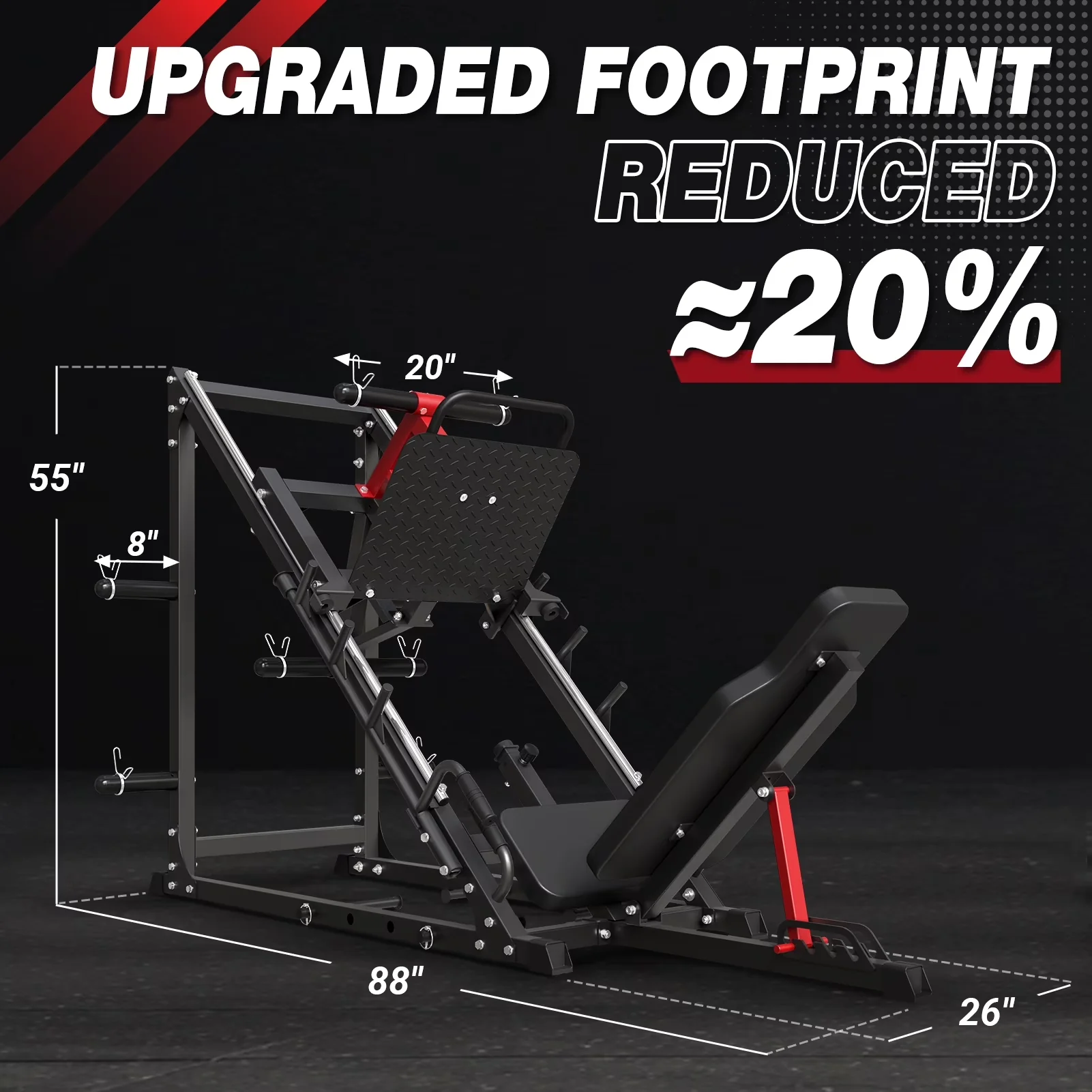 Home Gym Accessory Essential with Adjustable, Workout Equipment, Weight Capacity Adjustable Leg Machine - Model A16983