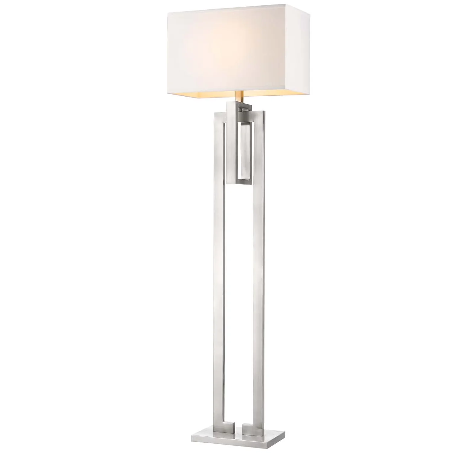 Essential Floor Lamp with Incandescent, Transitional, Dimmable - Iron Silver Model A983AA