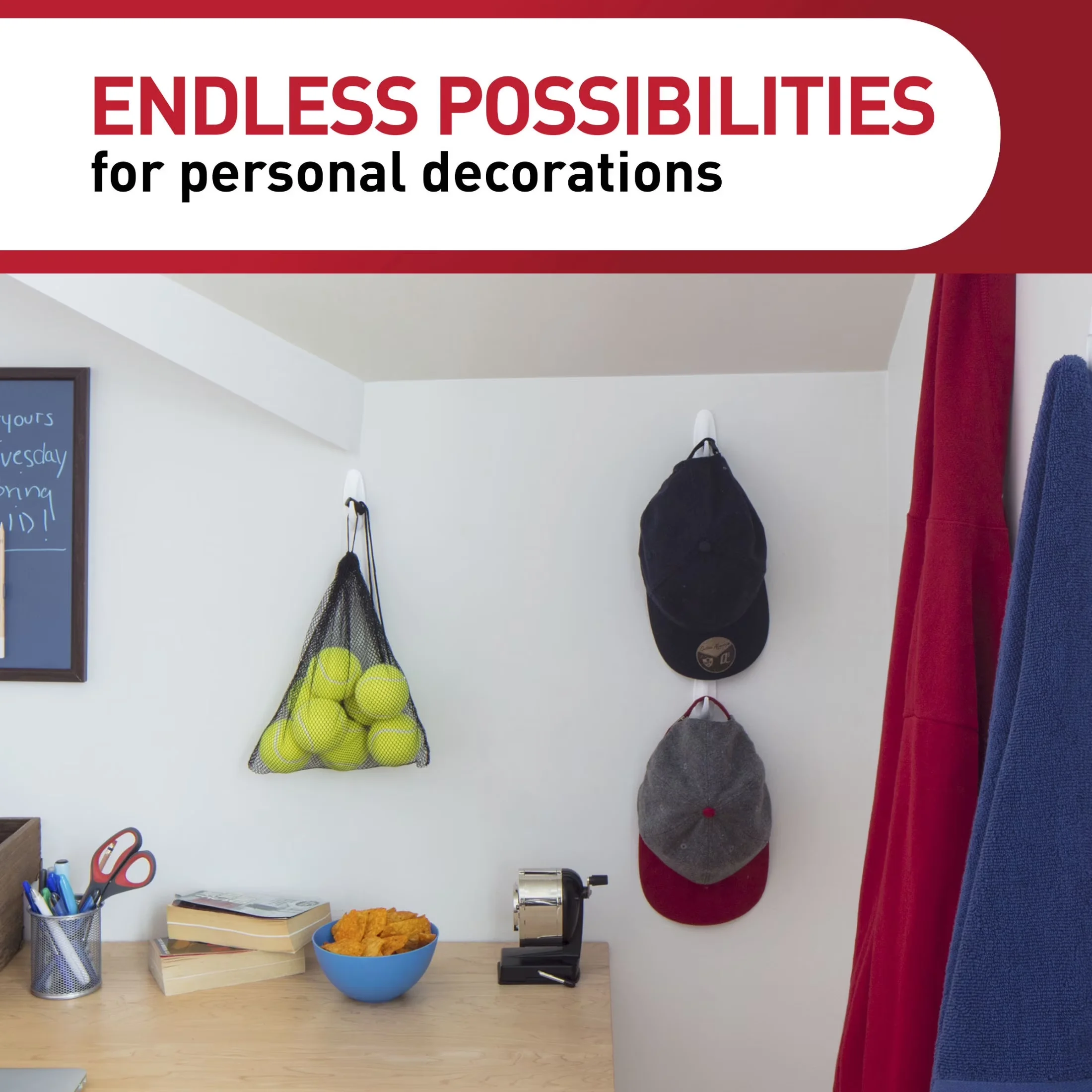 Professional Damage-Free Hanging with Easy Installation, Wall-Mountable - Plastic L Model E948EE