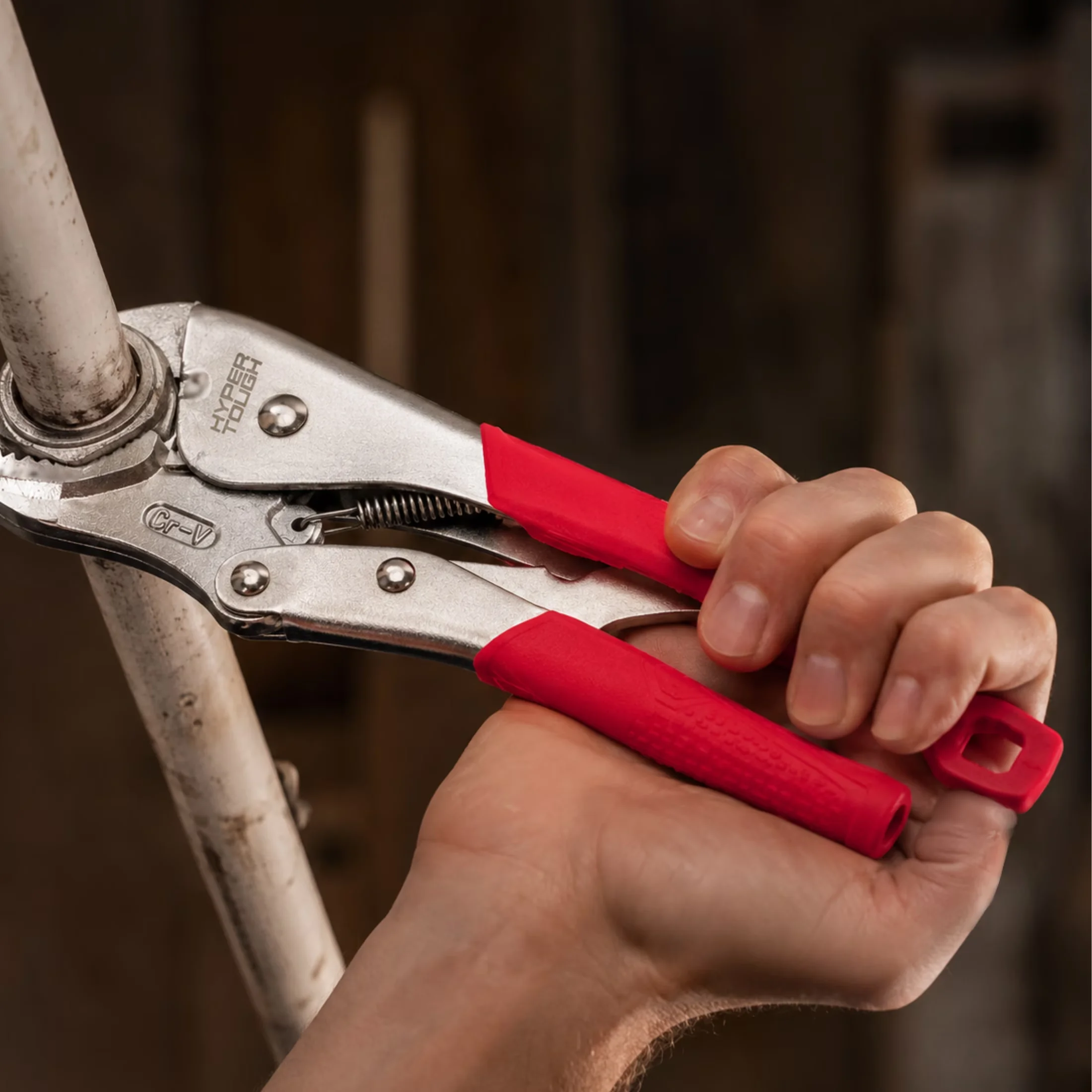 Modern Hand Tool with Comfort Grip, Triggerless Release, 10-inch Curved Jaw Locking Plier - 10" Model FF5C47