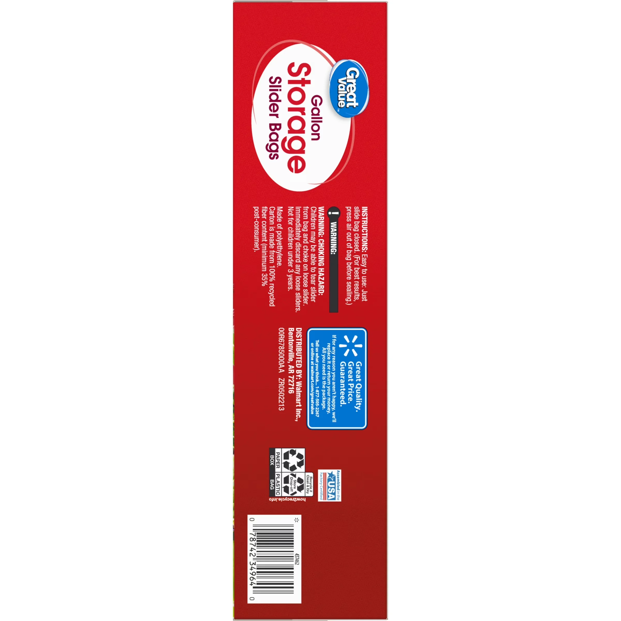Durable Moving with Self Standing, 40 Count, Fresh Seal Slider Zipper Bags - Plastic Clear Model 667836