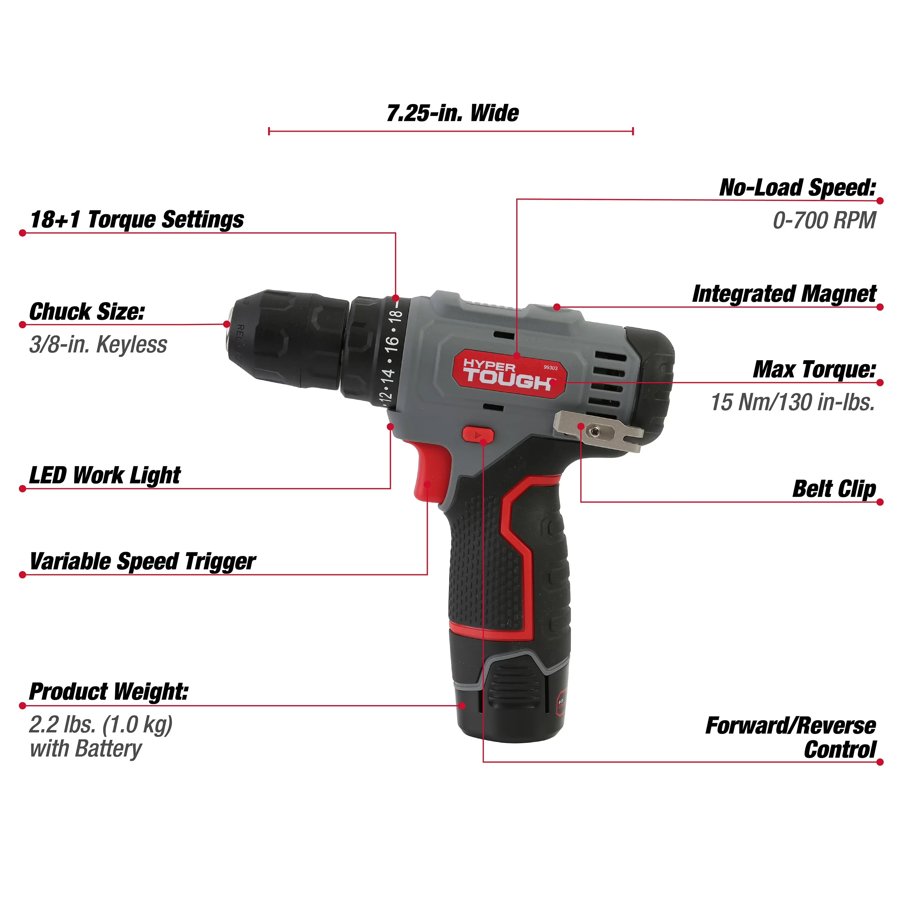 Efficient Drills Driver with Battery, 12V, Battery Powered - 12V for Home and Office Model 3E6EB2