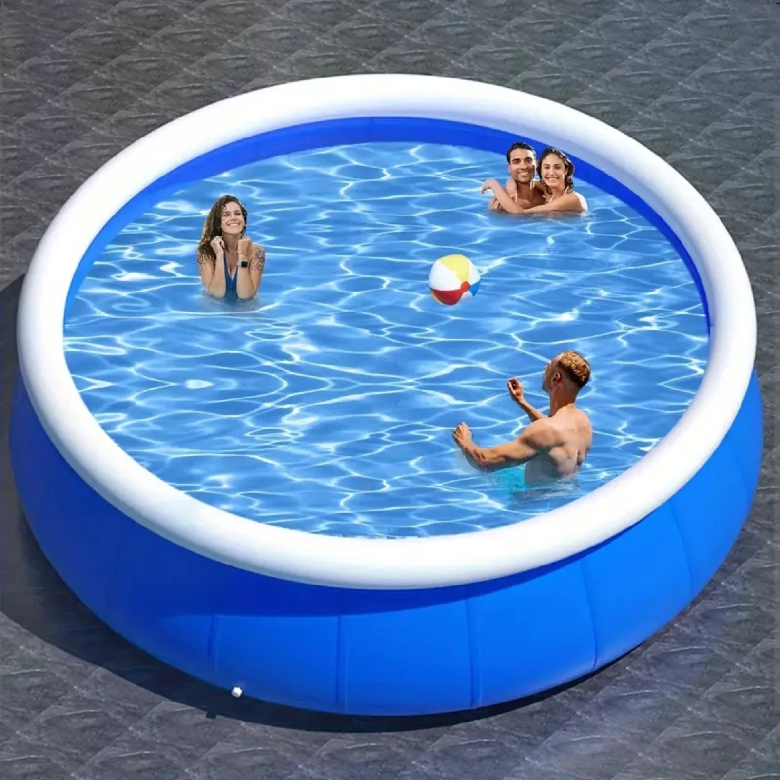 Professional Inflatable Pool with 6FT Swimming - Blue - Professional Series Model FED5E0