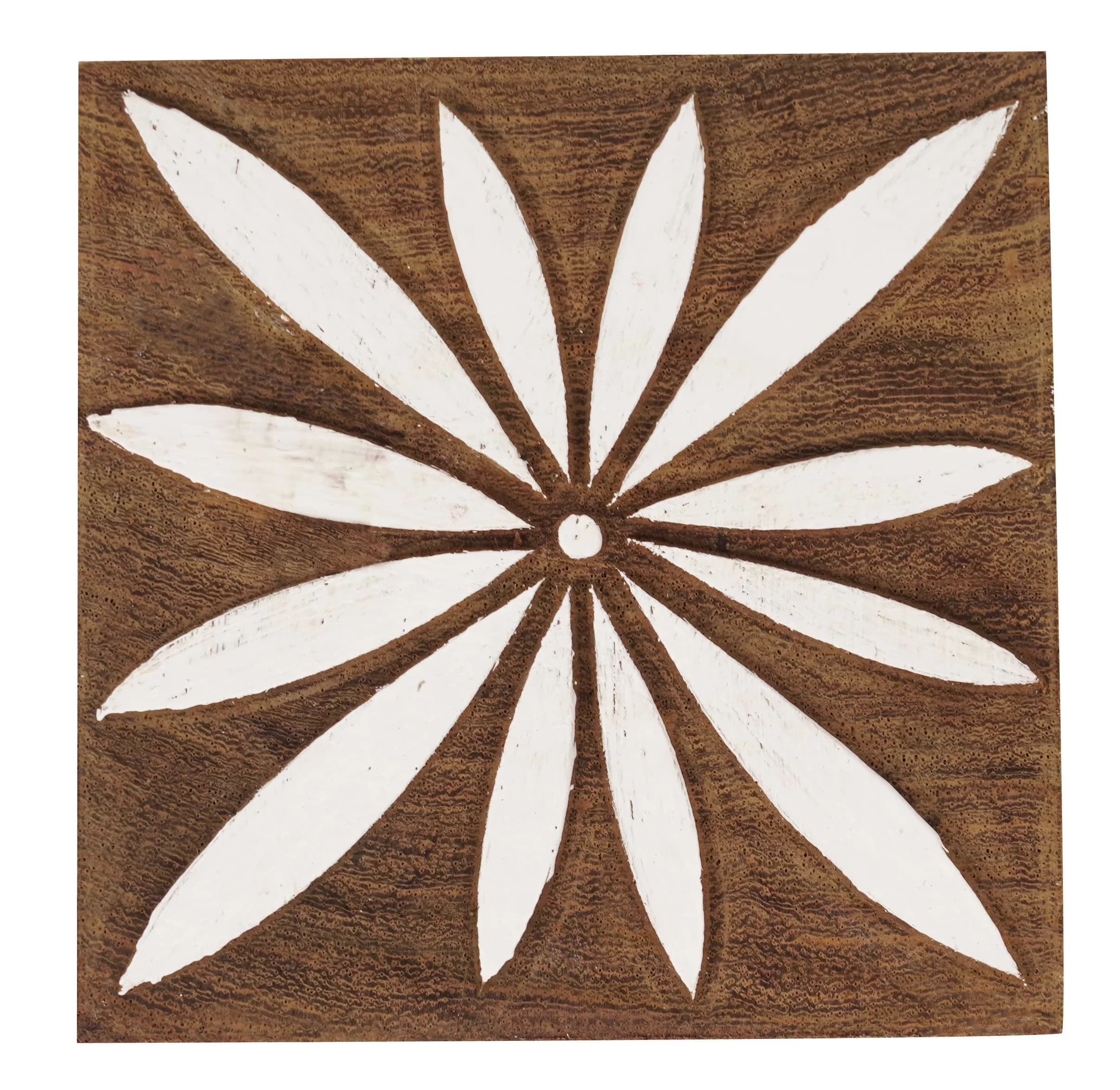 Innovative Moving with PATTERN:Flower, MATERIAL:Wood - Brown Wood 3 Inch Model FBA87E