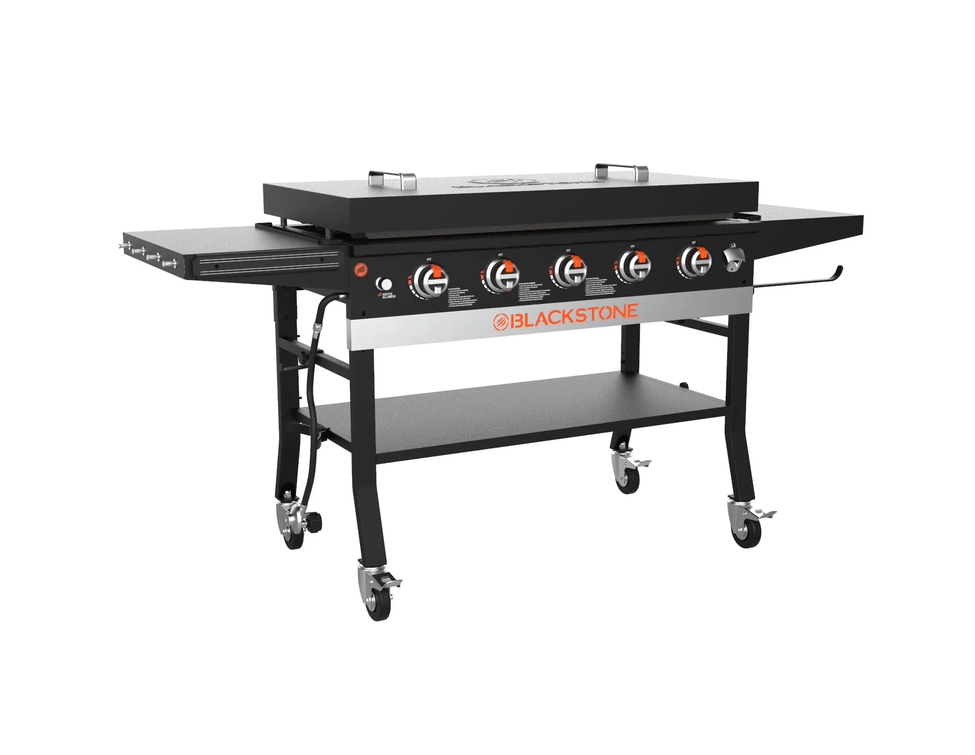 Versatile Flat Top Grill with Grease Pan, Tool Holder, Hard Cover - Steel Model ED5569