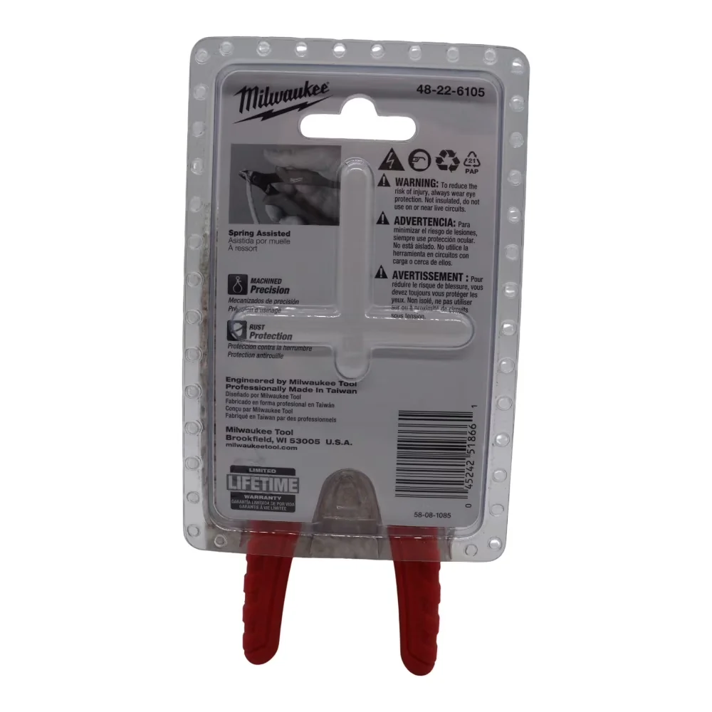 Sleek Hand Tool with Comfort Grip, Precision, Mini Flush Cutters for General Purpose - Model B38C08