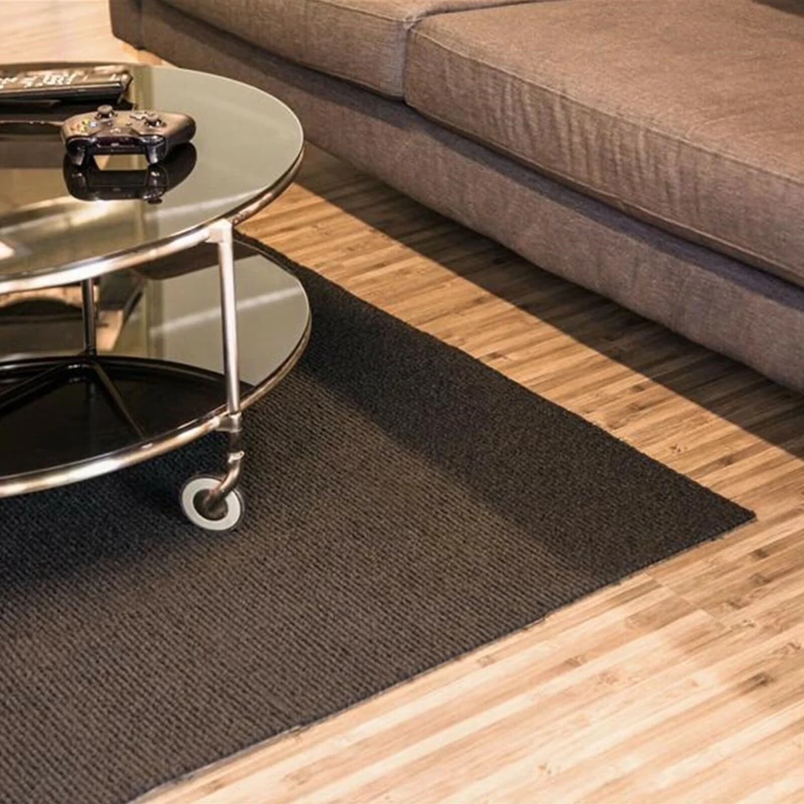 Classic Grey Vinyl Flooring Vinyl Plank Flooring with Non-Slip Floor Mats - Brown 11.81" x 11.81" Model 375890