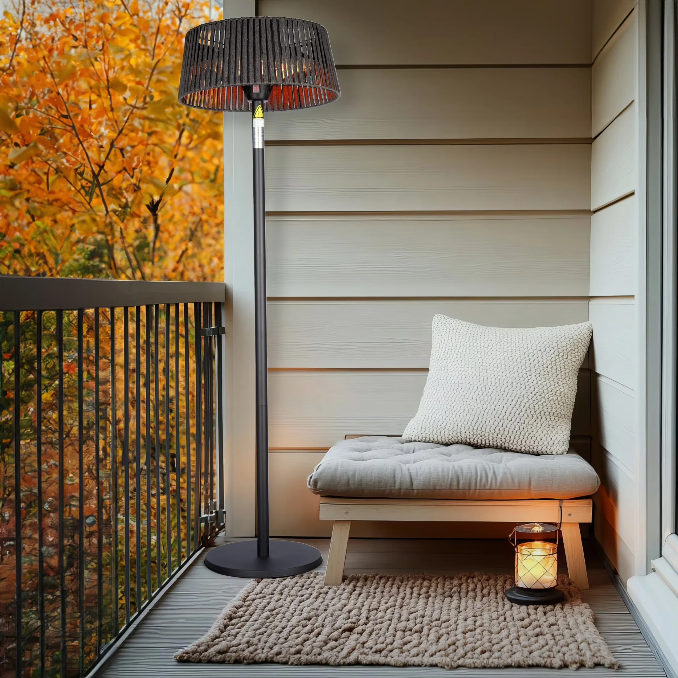 Efficient Outdoor Heating with Electric Patio Heater - Black - Built to Last Model F5F927