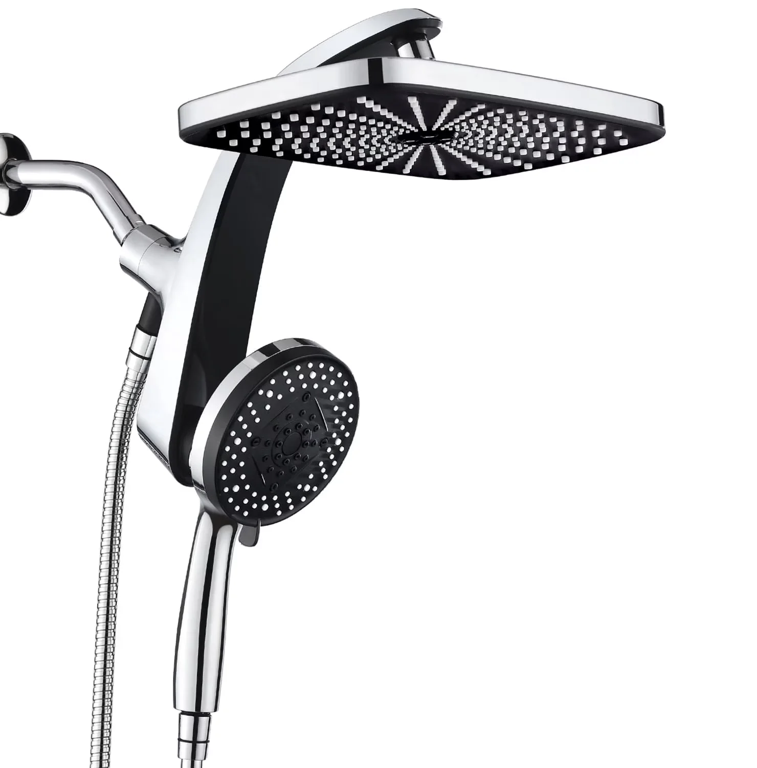 Premium Shower Head with Adjustable, 3-Way, Magnetic Docking and Power Jet - Abs Silver Model B1E082