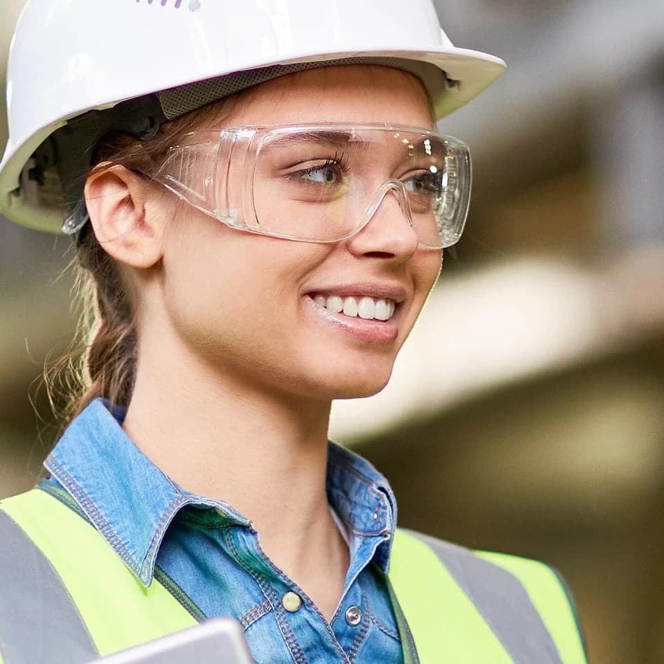 Quality Protective Equipment - Clear Z87 - Sleek Profile Model D5E5DB