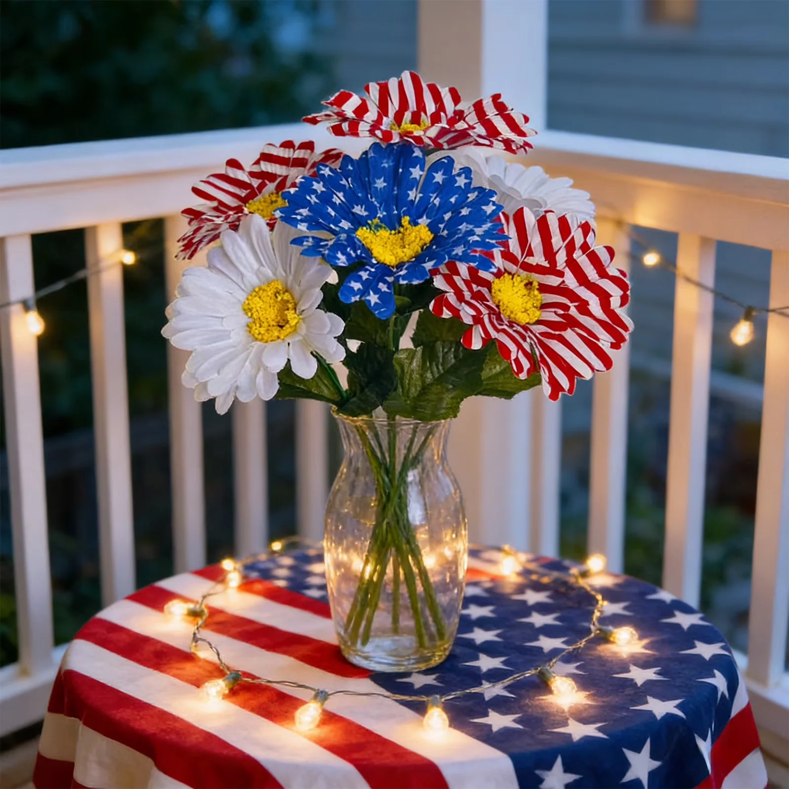 Novelty Light Quality with Fade Resistant, Daisy 4th of July Flowers - Multicolor for Home Model 84E414