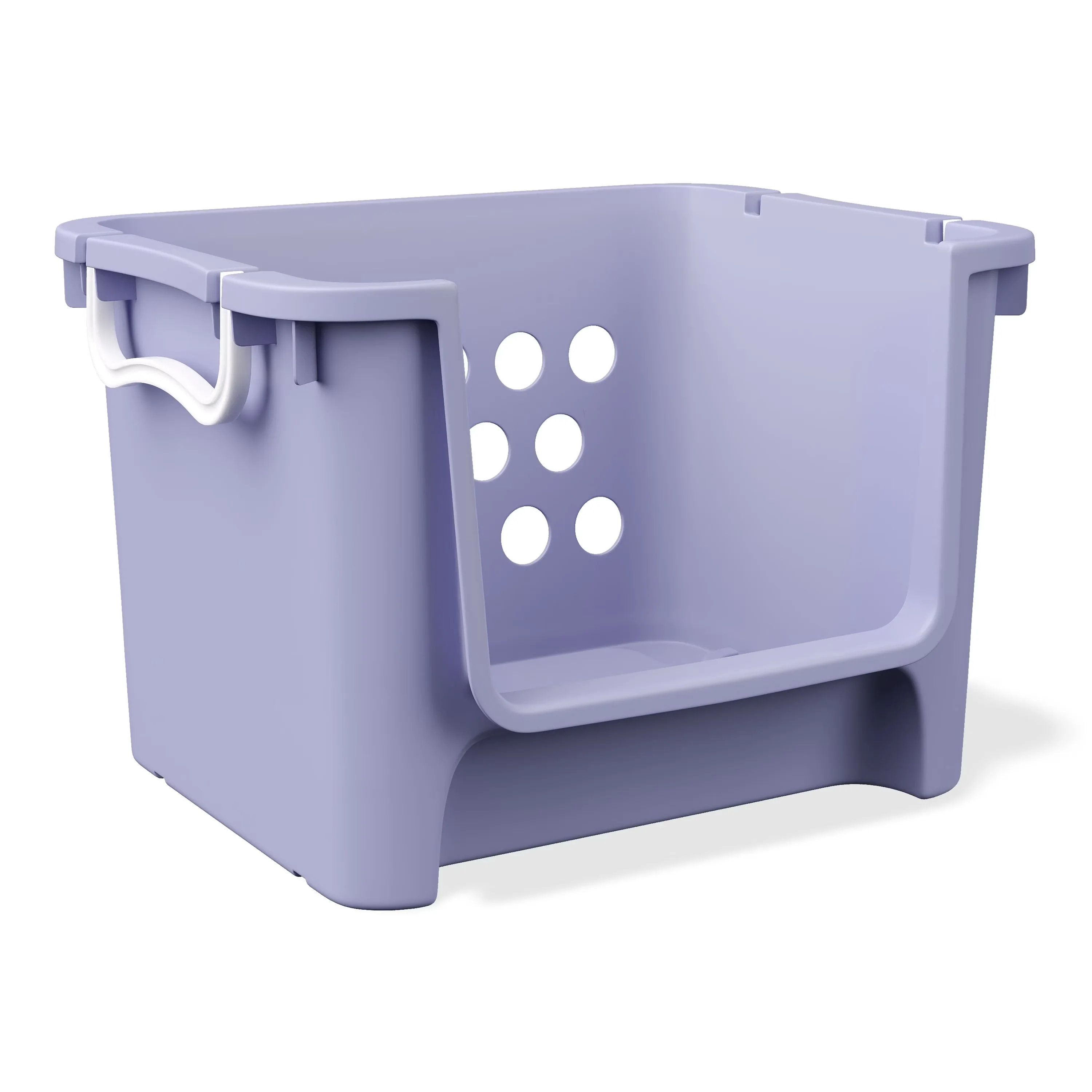 Classic Garage Storage Supply with Stackable, Carrying Handles - Purple Plastic Model FDEA59