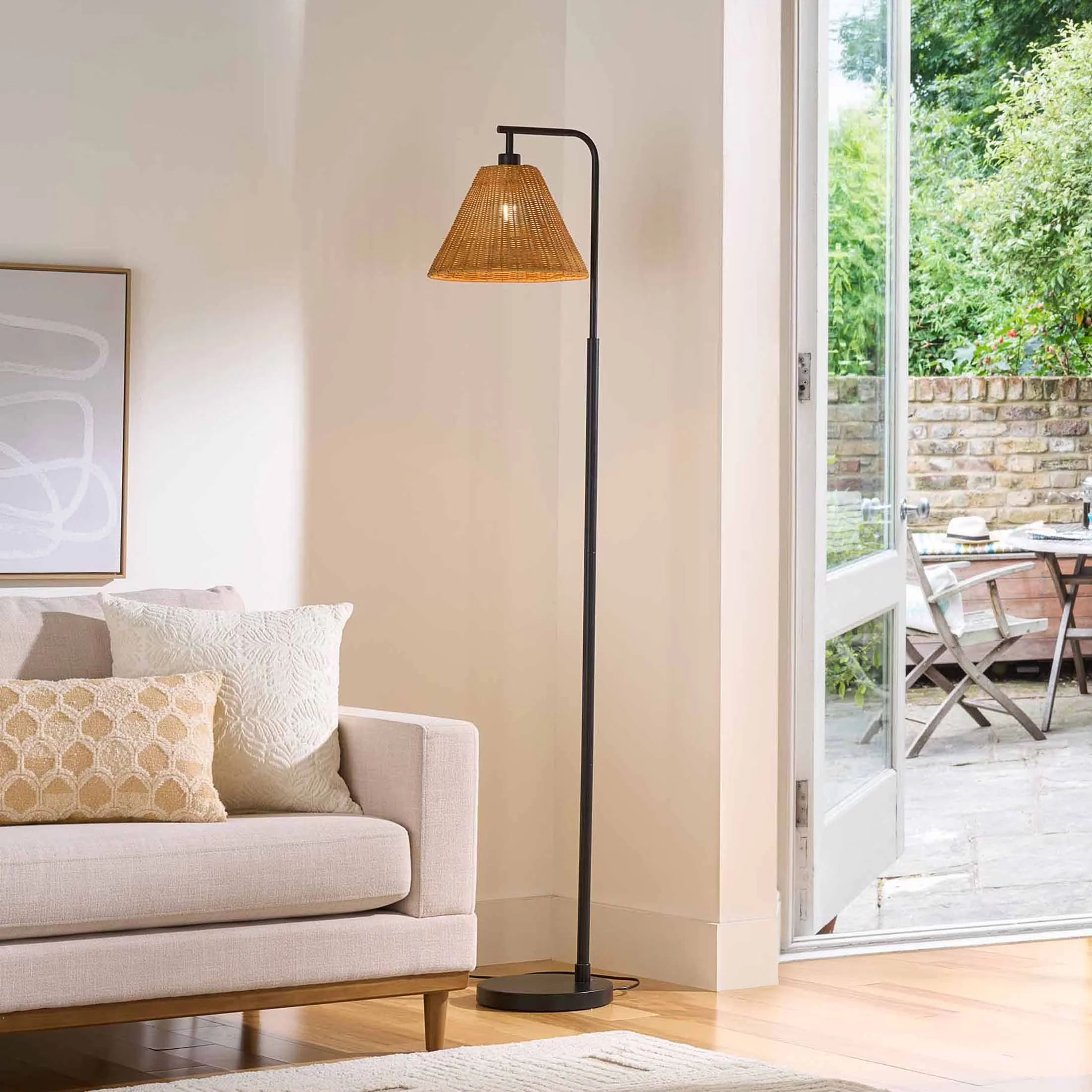 Modern Floor Lamp with LED, Adjustable Head, Eco Friendly - Black Metal Model 05846D
