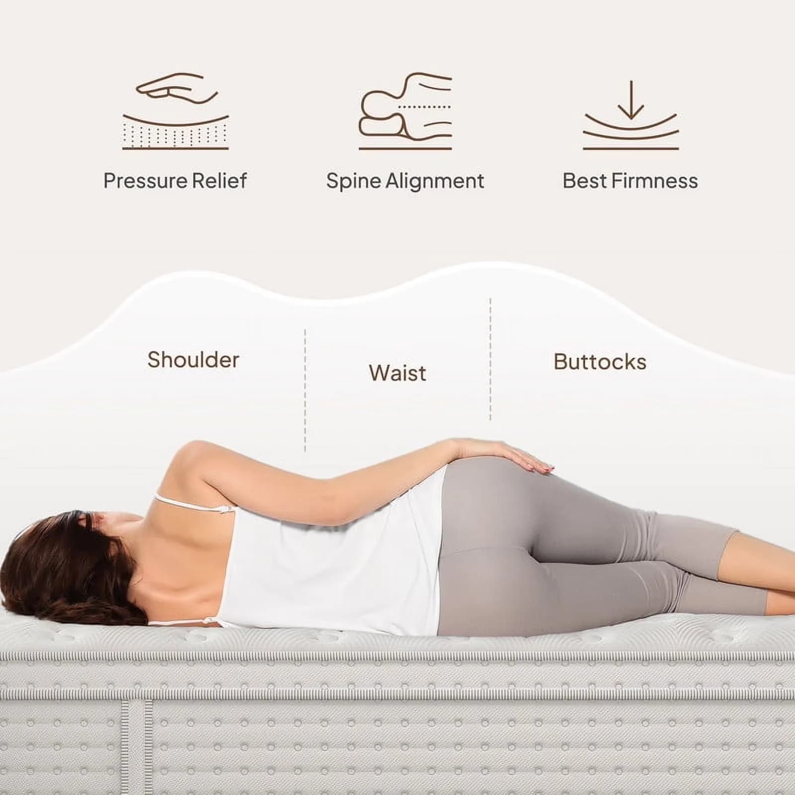 Mattresses Accessory Quality with Mattress-In-A-Box, Assembled in the USA, Individually Wrapped Pocket Coils - Gel Memory... Model 7AC2DA