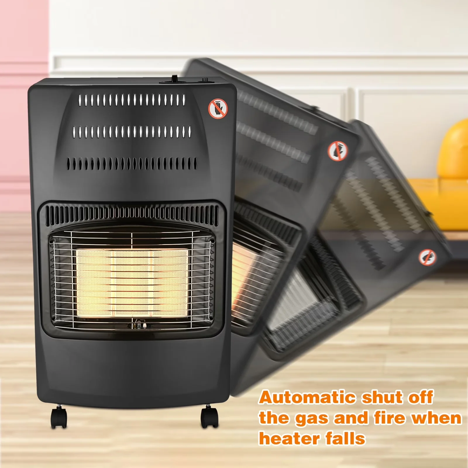 Innovative Outdoor Heating with 14500 BTU, Wheeled, Portable - Black Propane Model 0A5BA2