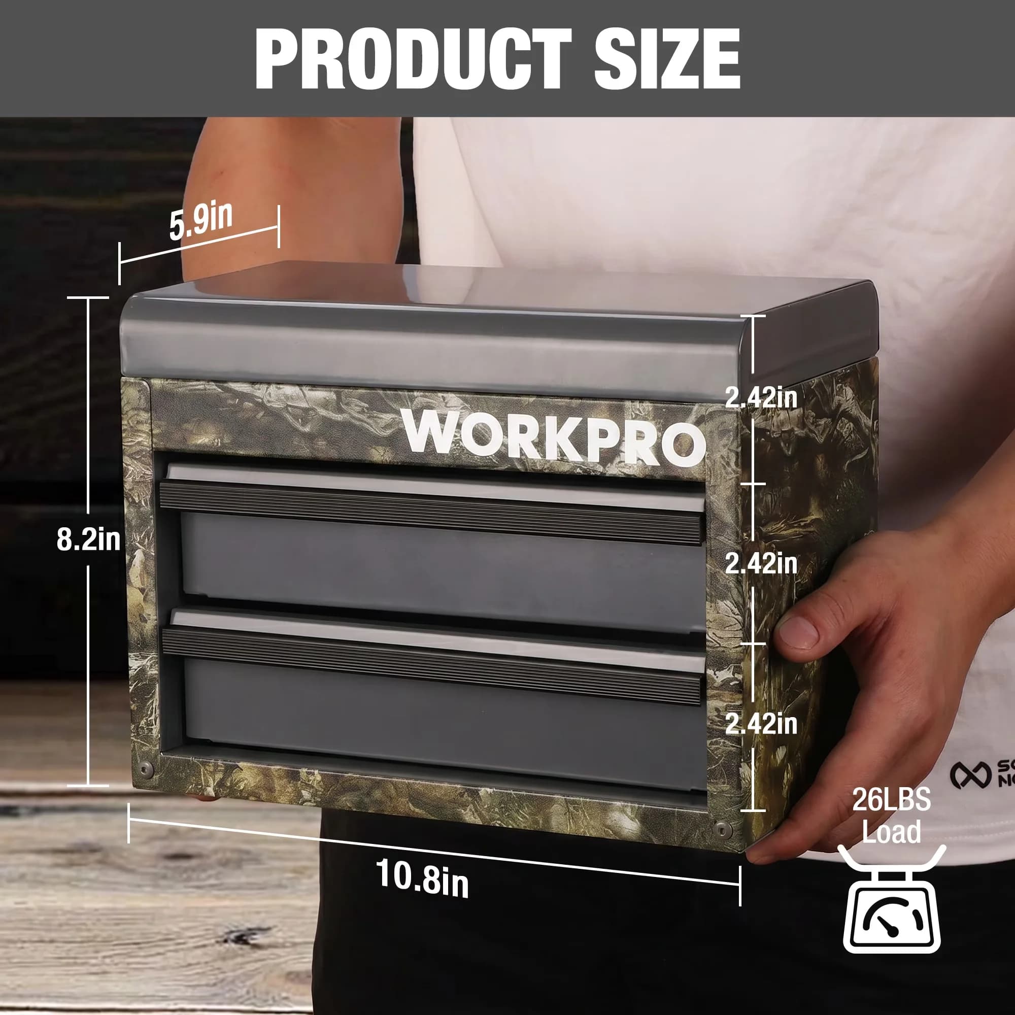 Sleek Toolstorage with Heavy-Duty, Storage, Compact Design - Green Metal Model D78066