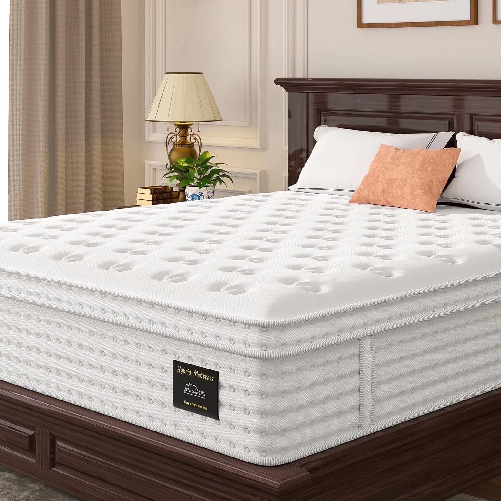Mattresses Accessory Innovative with Mattress-In-A-Box, Assembled in the USA - Gel Memory Foam;High-Density Foam;Pocket Springs Model 411729