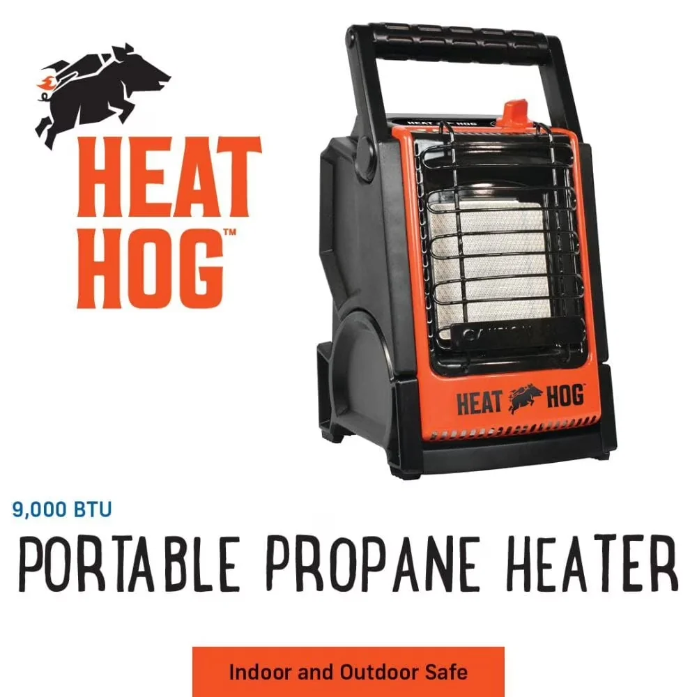 Stylish Portable And Electric Space Heater with 9000 BTU, Adjustable - Black, Orange Model 0E66AF