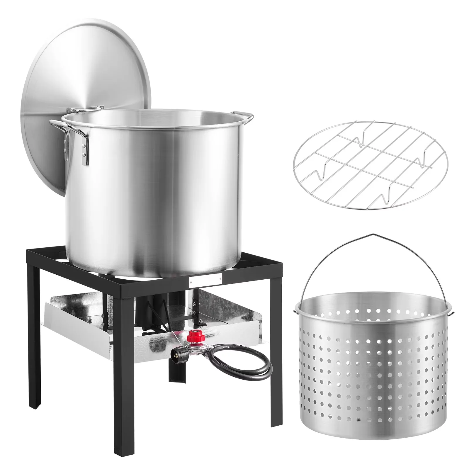 Quality Outdoor Fryer with Culinary Kit, Filter, 80 Qt Seafood Cooking Set - Aluminum Multicolor Model 82C03B