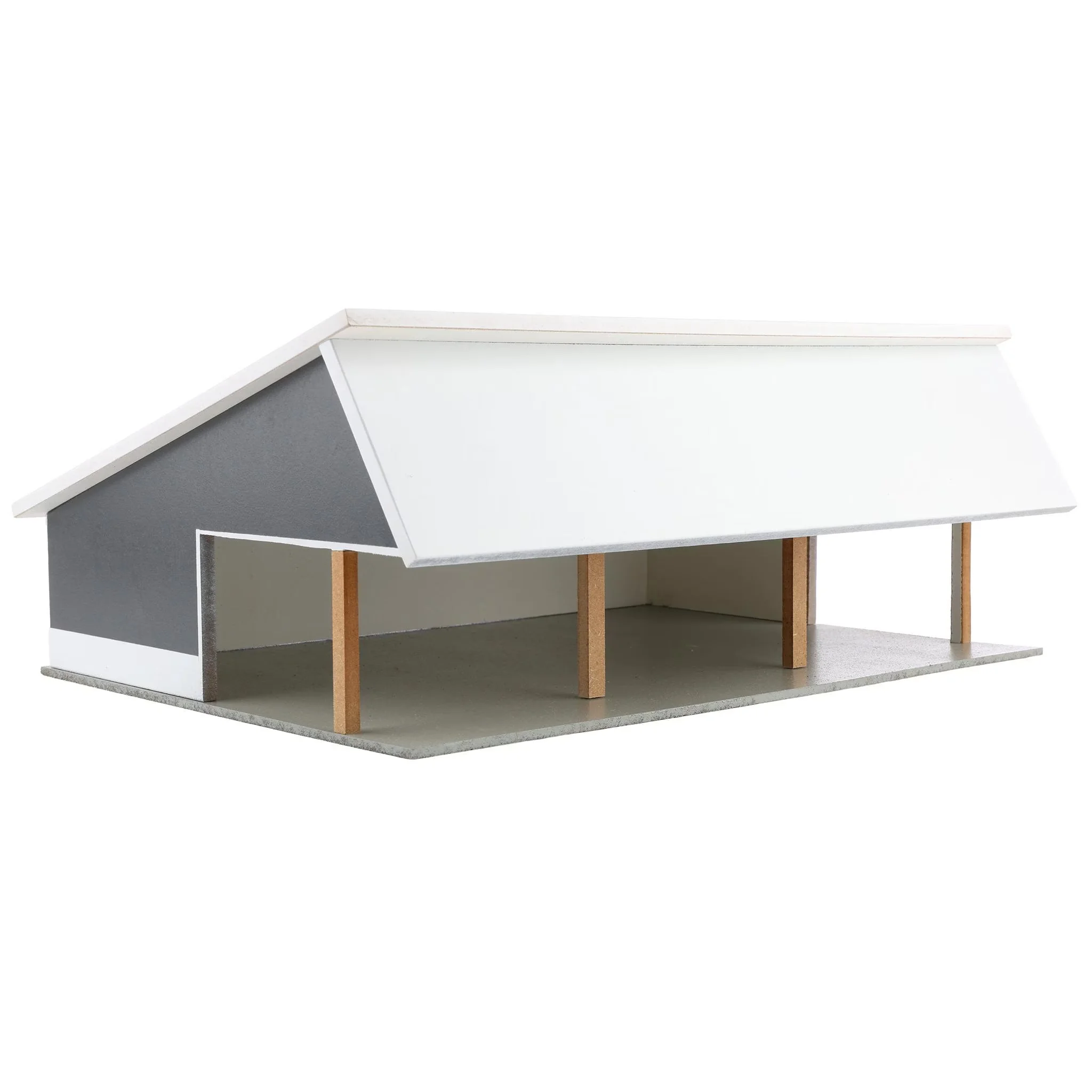 Professional Shed with Collectible, Features a removable roof and base. - Gray Multi Model F6EEA3