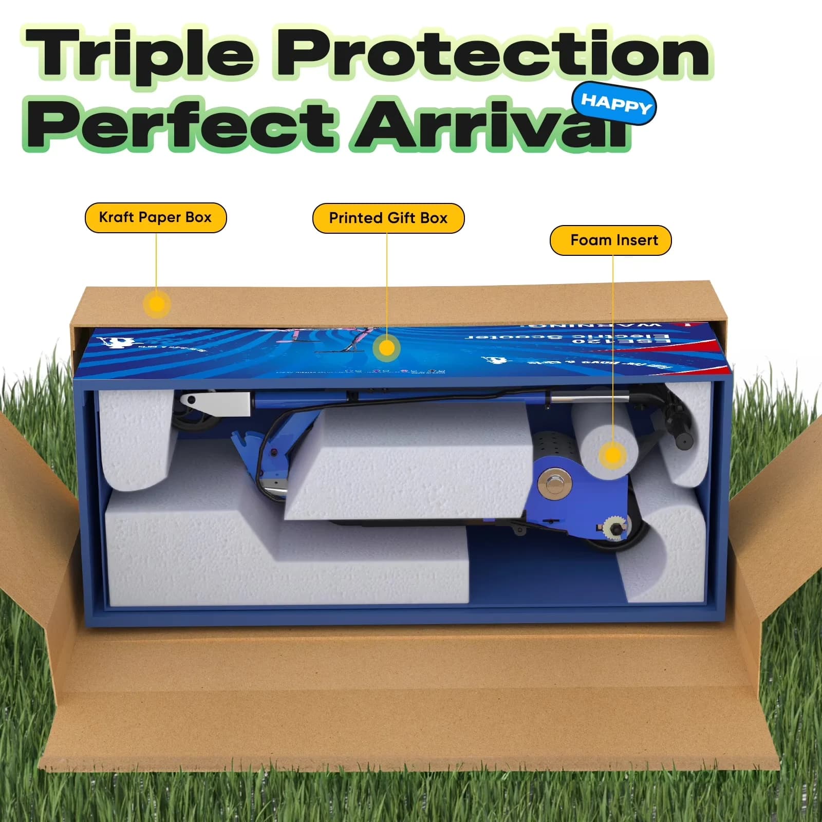 Scooter Essential with Foldable, Portable, Upgraded Electric - Dark Blue Steel Model E1B510
