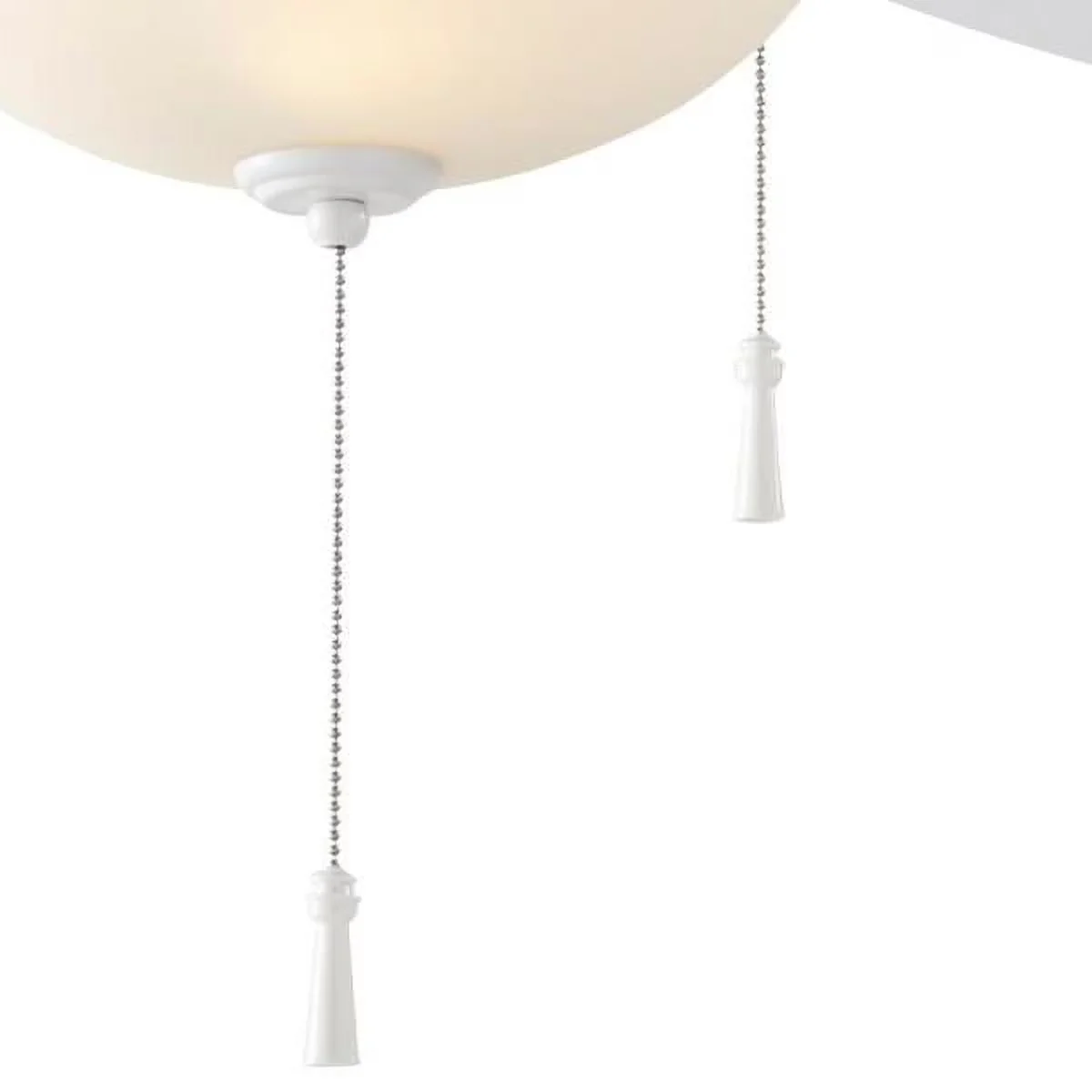 Ceiling Fan Durable with LED, Reversible Blades, Modern - Glass White 52 in Model 329844