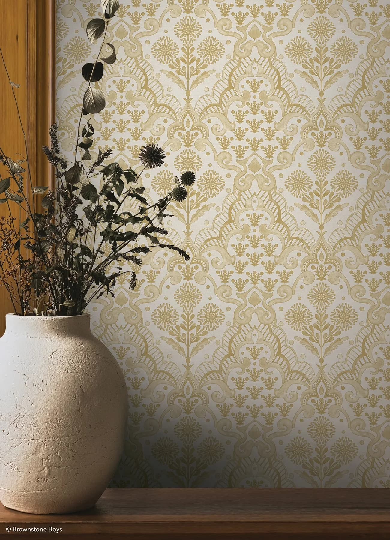 Wallpaper Compact with Washable, Easily repositionable while installing, Ideal for rental or home decorating - Brown Model B802C2