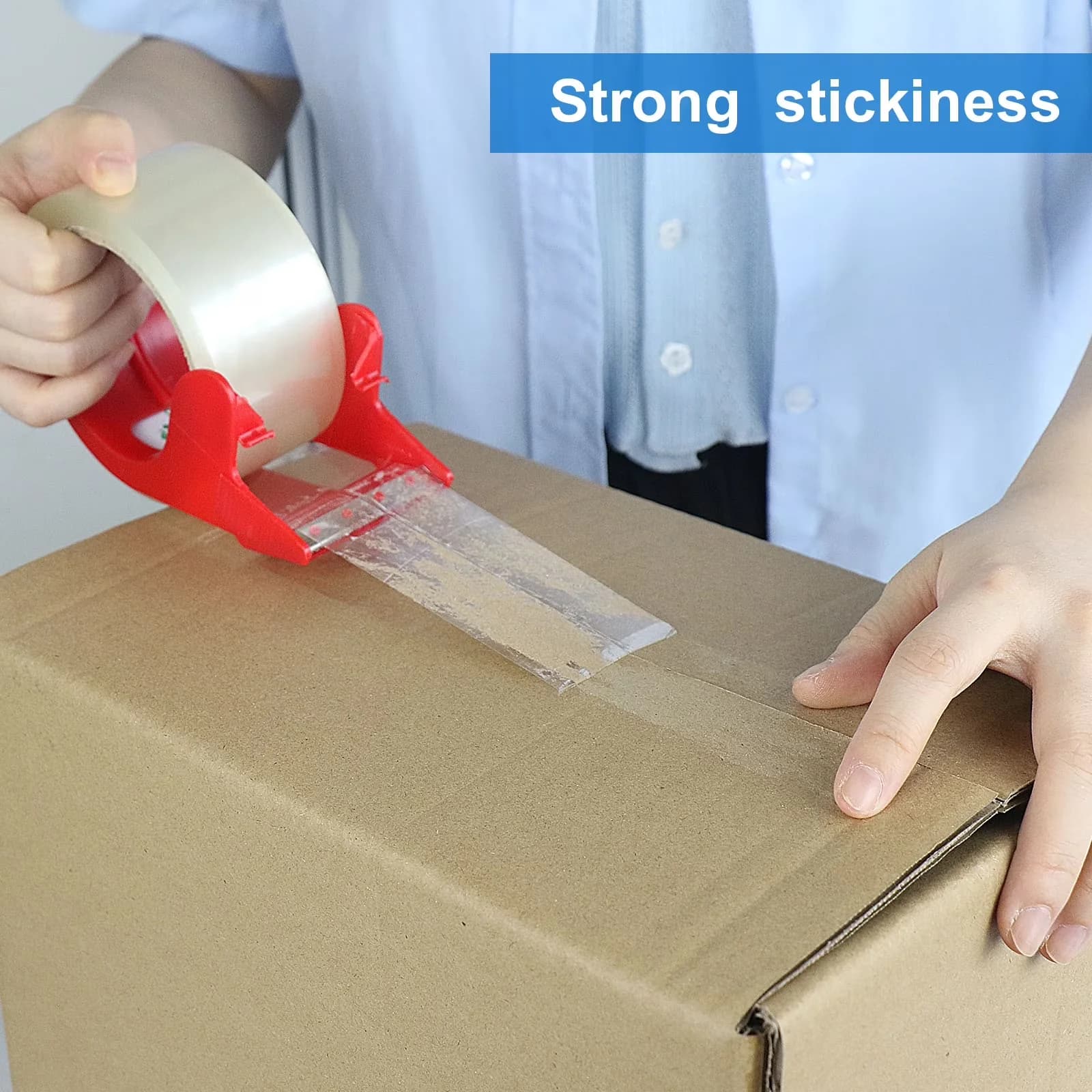 Versatile Moving with Heavy Duty Transparent Packing Tape, Dispenser, 1.88 inch x 60 Yards - Clear Model 51AF05
