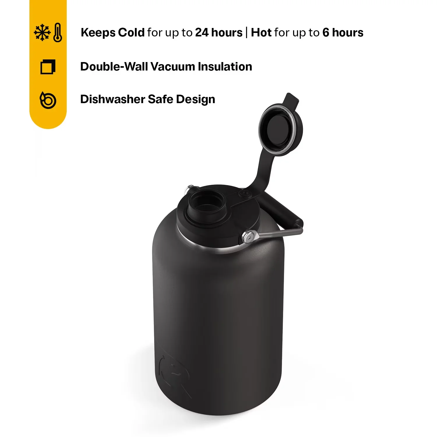 Water Filtration Sleek with Black, Leak Proof - Black Stainless Steel Gallon Model C20714