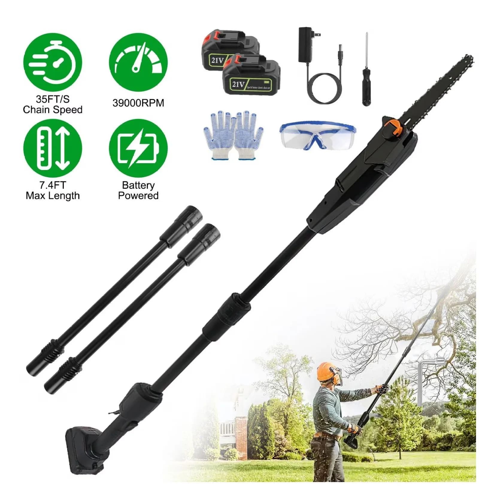 Modern Pole Saw with Battery, 775W, Cordless for General Purpose - Model 3B33C2