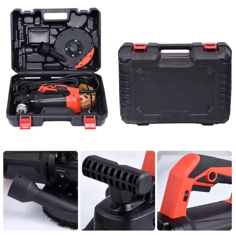 Woodworking Efficient with Easy Storage, Single-Grip Concrete Grinder, Dust Shroud - Model DB0E19