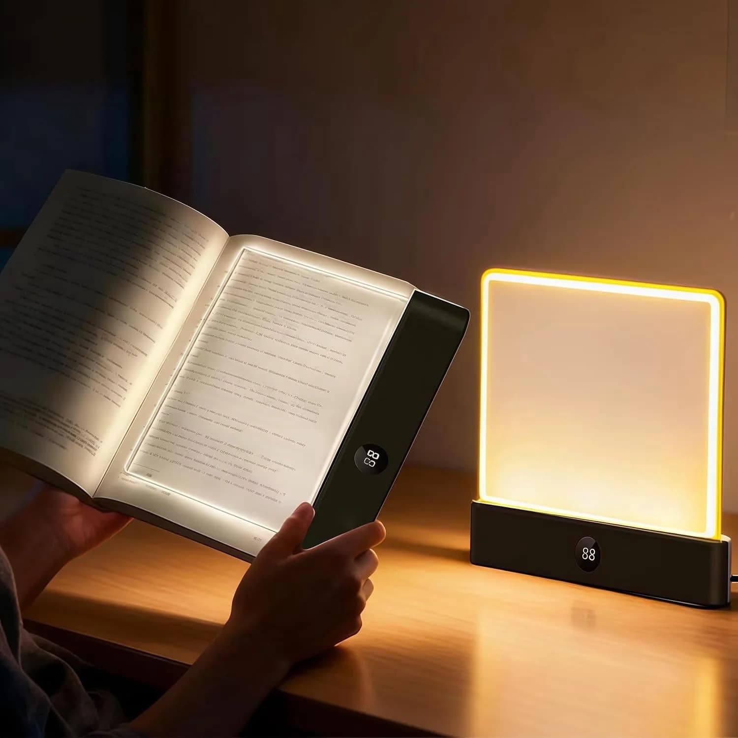 Desk Lamp Compact with LED, Battery, Dimmable - Black Upgraded for Daily Use Model 028228