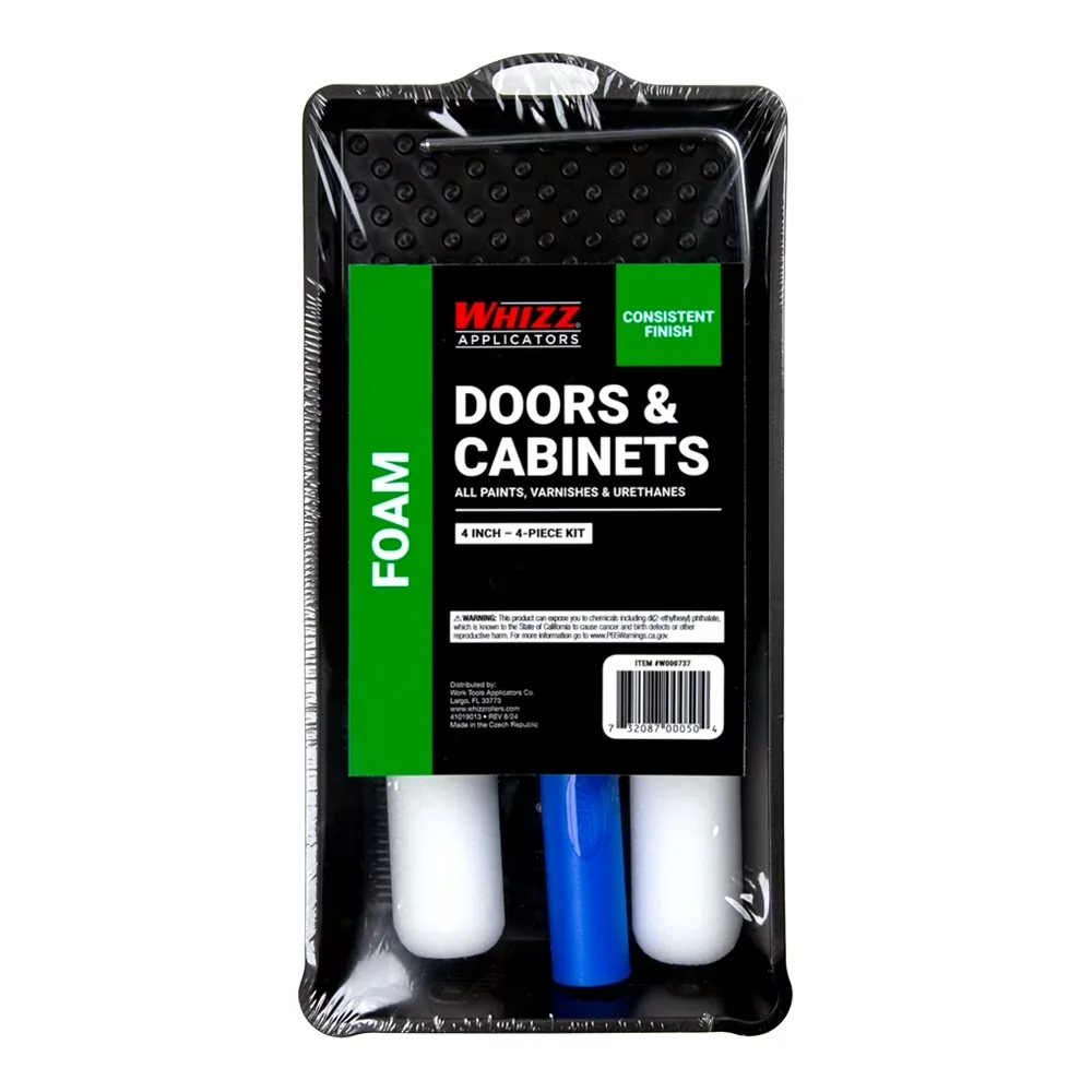 Paint Tools Supplies - Paint Brushes Rollers Tray Versatile with Disposable, 4" Foam Mini Roller Kit Model F4A52D