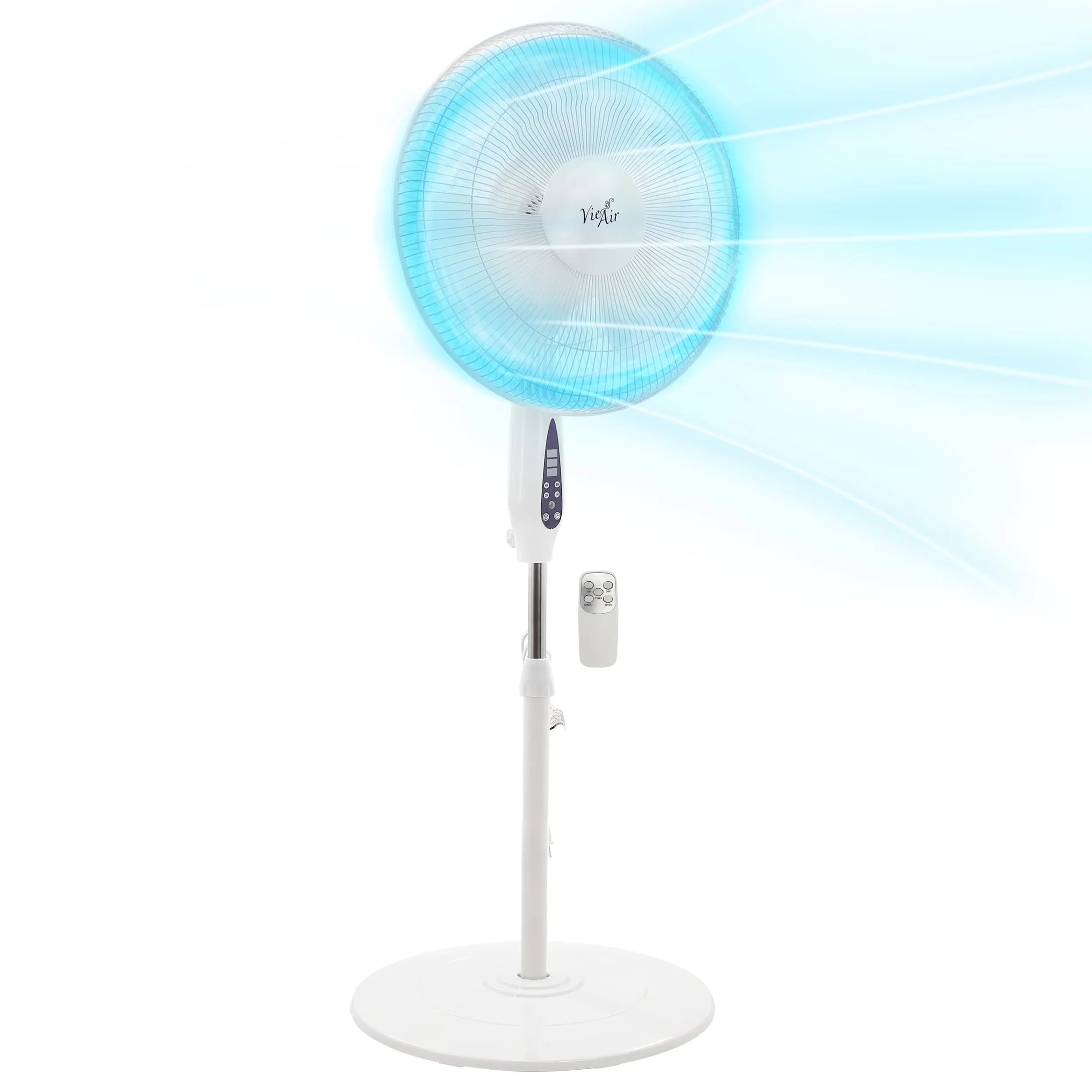 Fans In Cooling Essential with Oscillating, Timer, Remote Control in White - White Plastic Model 591AD6