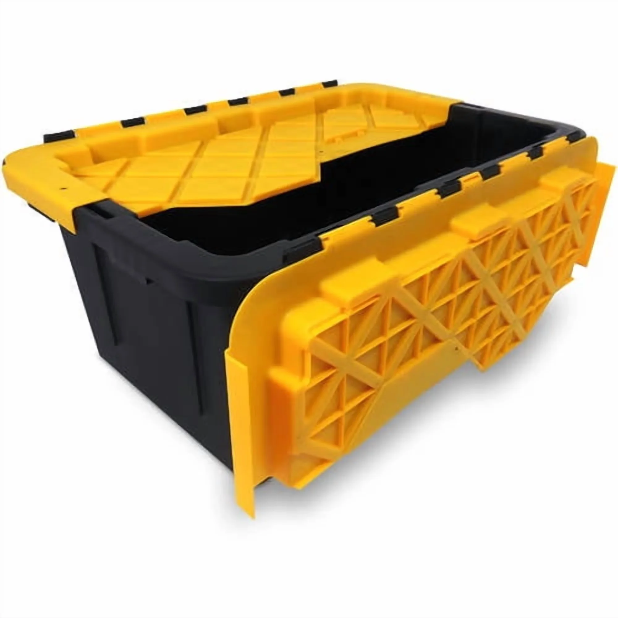 Garage Storage Supply Quality with Stackable, Black Base, Set of 6 - Plastic Black Model 46BD14