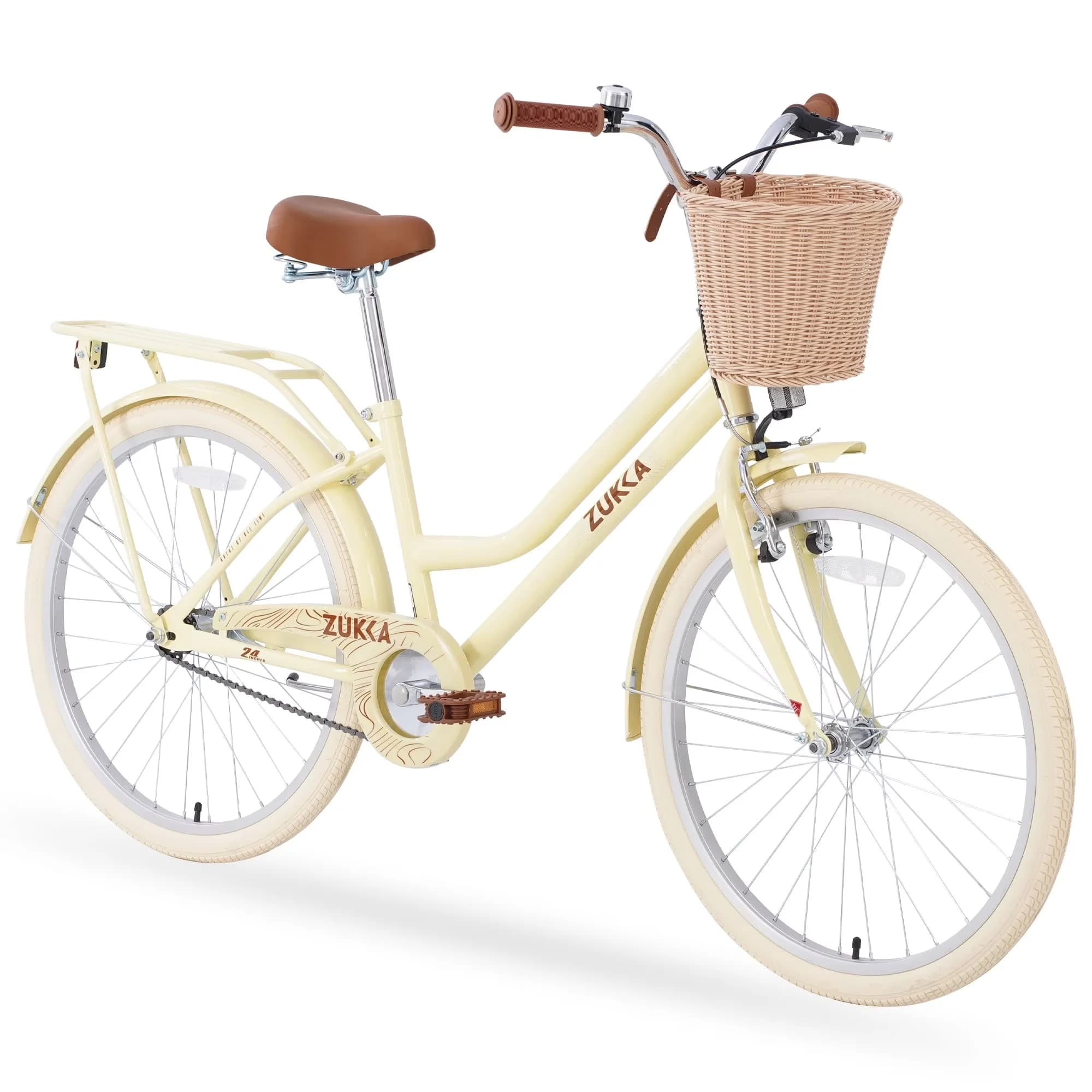 Cruiser Bike Versatile with Adjustable Seat, Adjustable Seat Height, Lightweight - Yellow Model 4A9B76