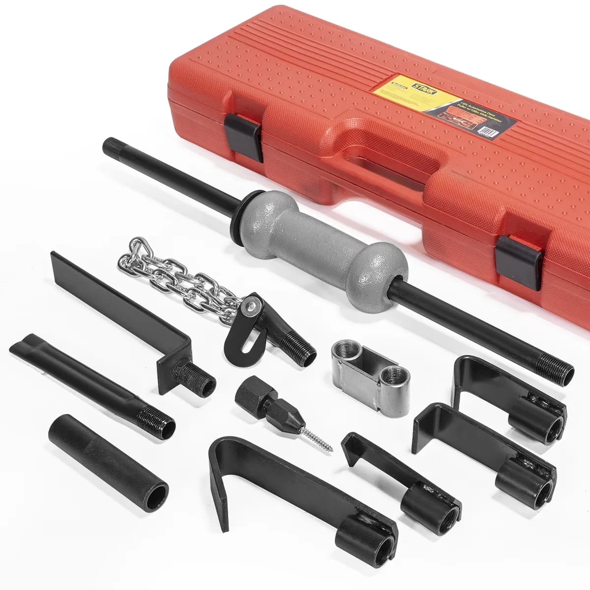 Durable Hand Tool Set with Rust And Corrosion Resistant - Red Steel 13PC Model DD8803