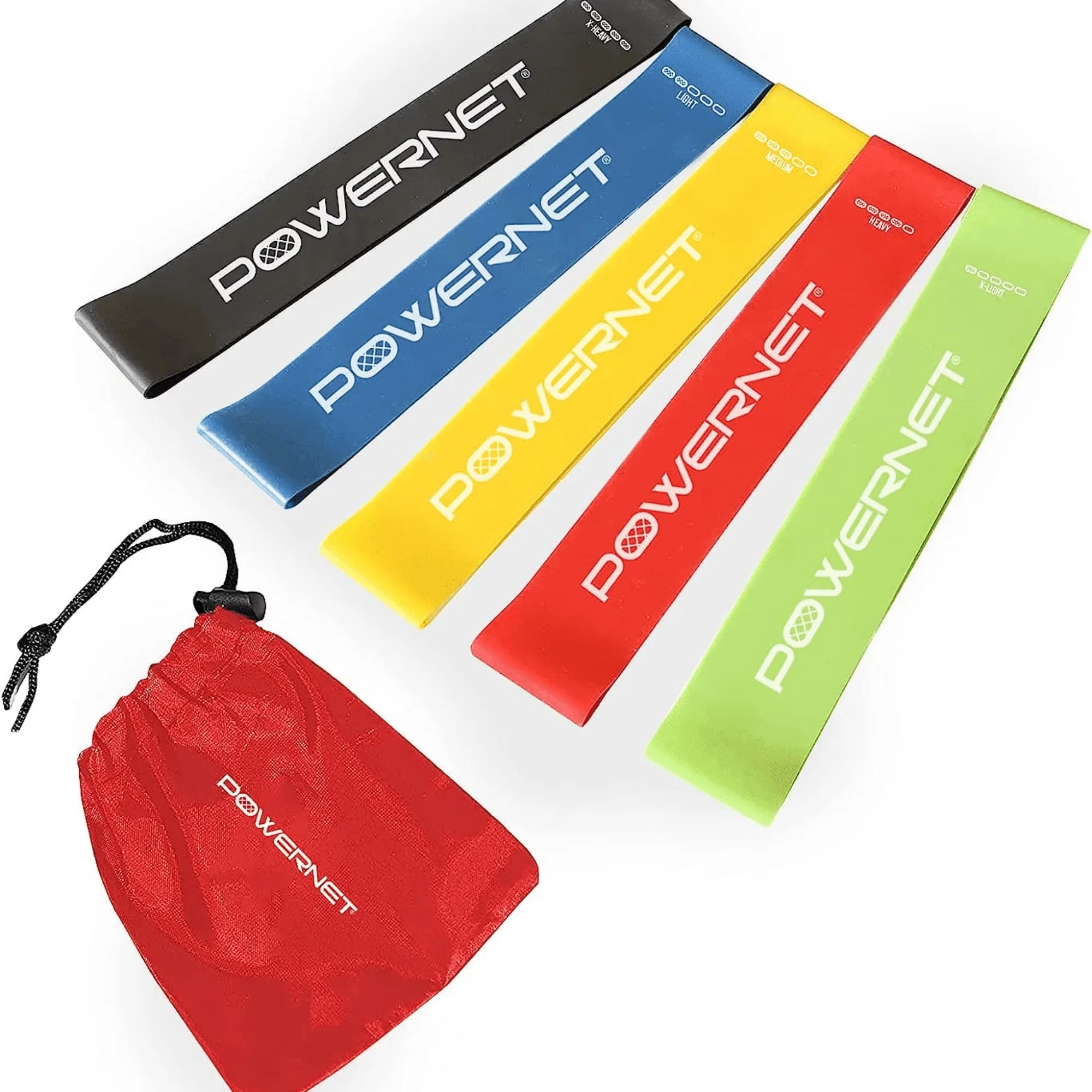 Durable Home Gym Accessory with Workout Equipment, Color-Coded Resistance Bands, Resistance Loop Exercise Bands - Elastic Model EA1975